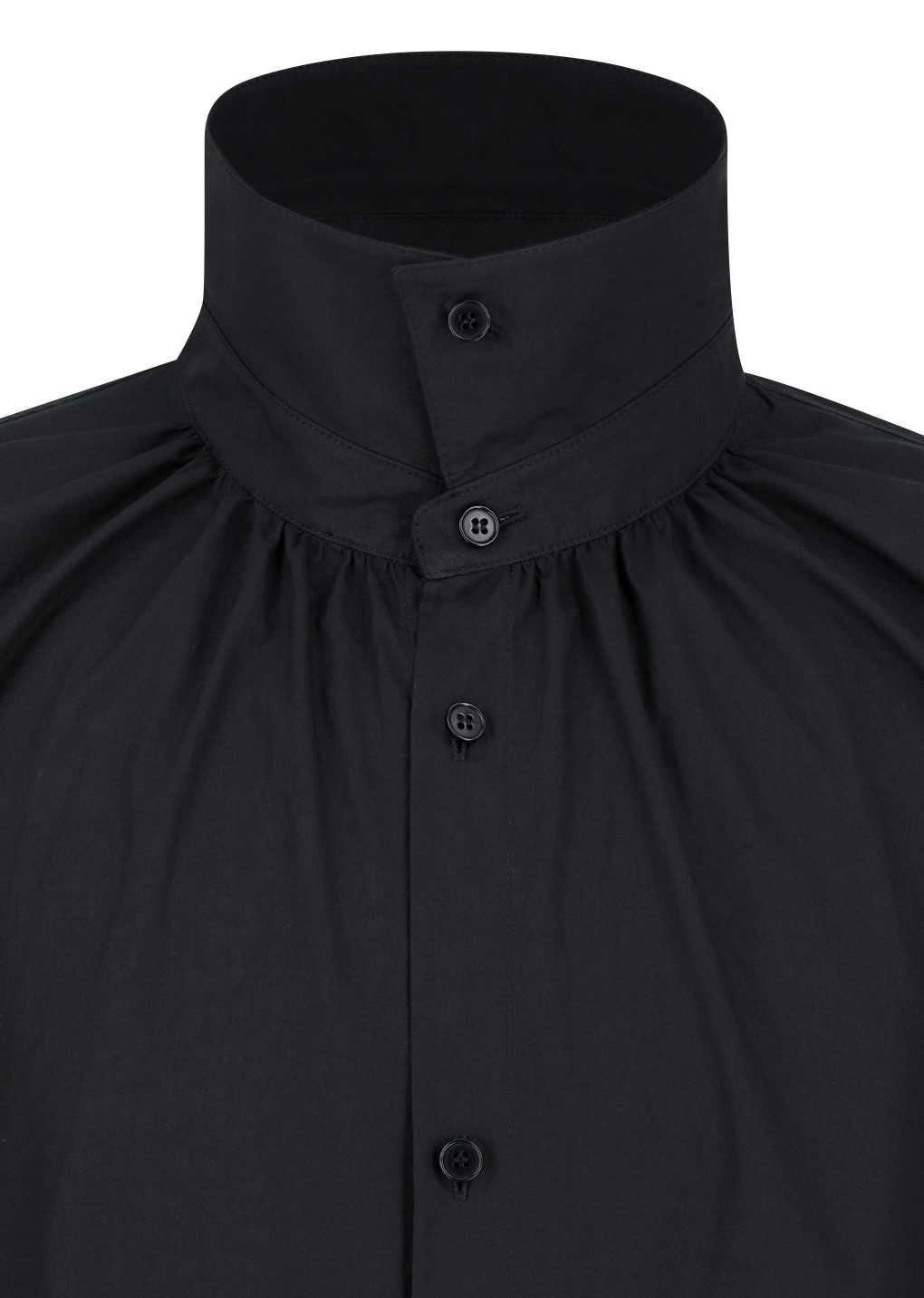 Amomento - Neck shirring shirt (Black) product image 8 | TRAB K-Fashion Australia