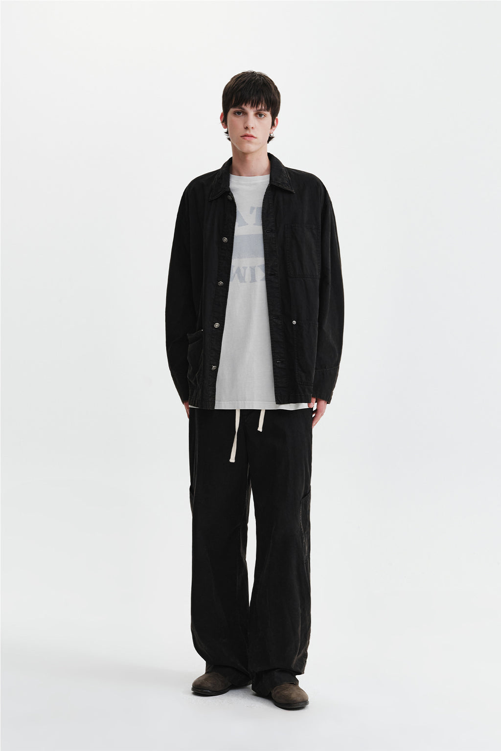 Matin Kim - Faded Wax Pants (Black) product image 9 | TRAB K-Fashion Australia