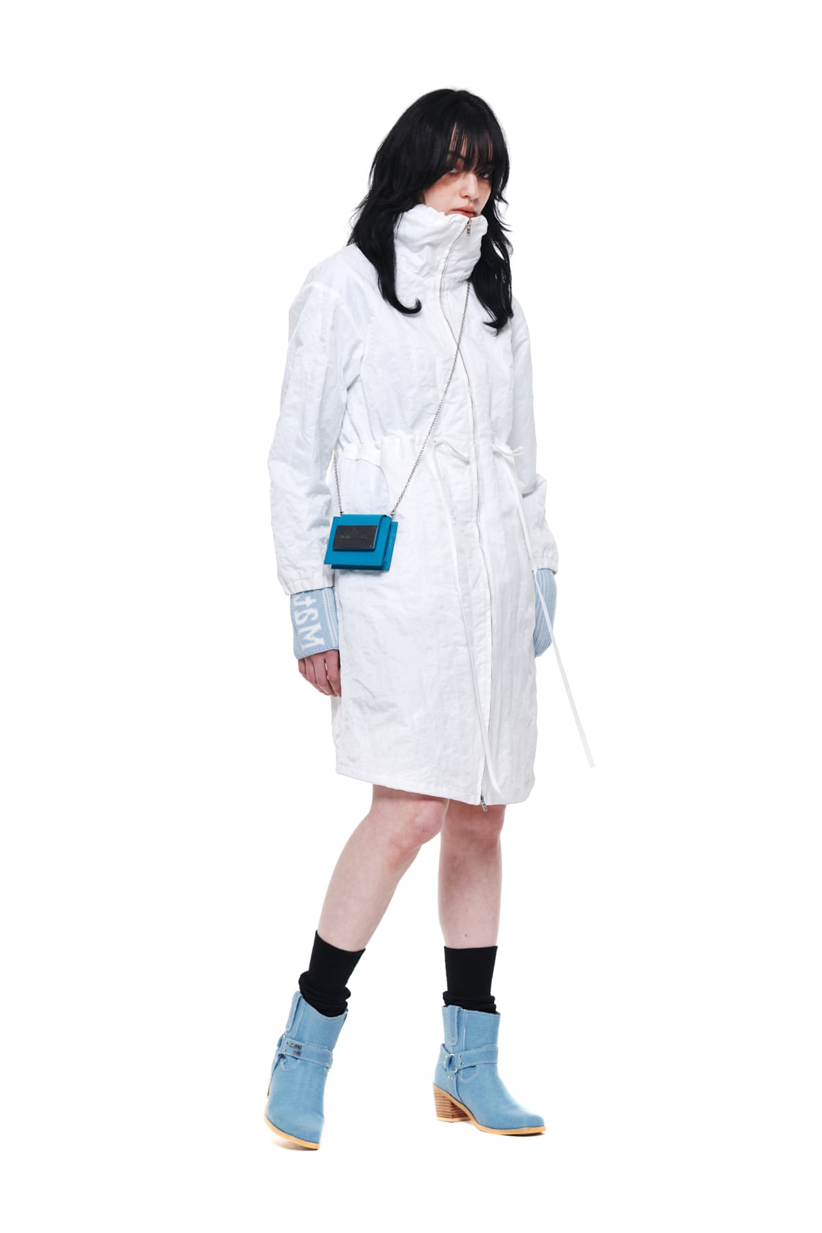 Matin Kim - Two Tone String Light Coat (White) product image 8 | TRAB K-Fashion Australia