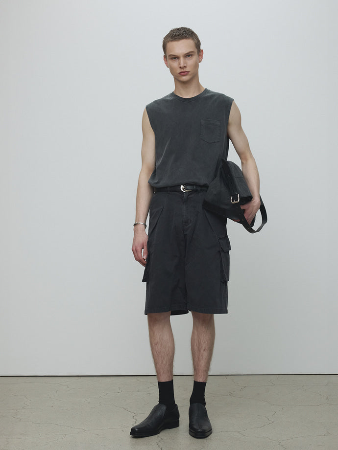 Tonywack - Garment-Dyed Cotton Cargo Shorts (Carbon) product image 2 | TRAB K-Fashion Australia