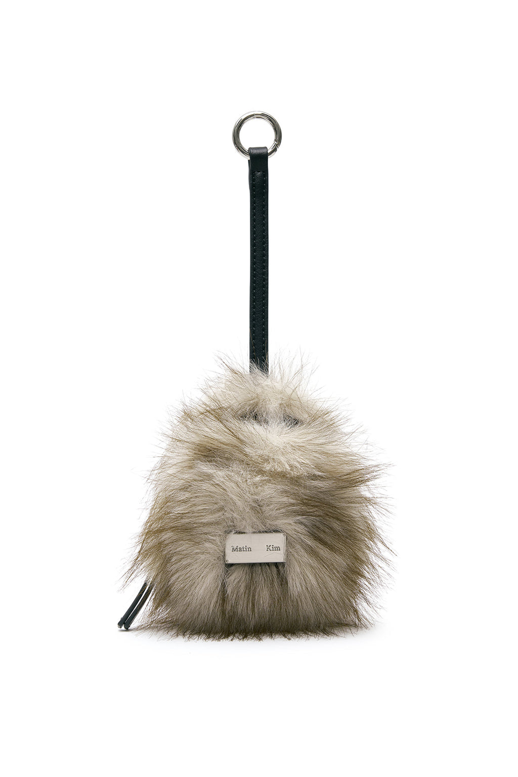 Matin Kim - Hairy Fur Mini Cube Pouch (Beige) product image 1 | TRAB K-Fashion Australia