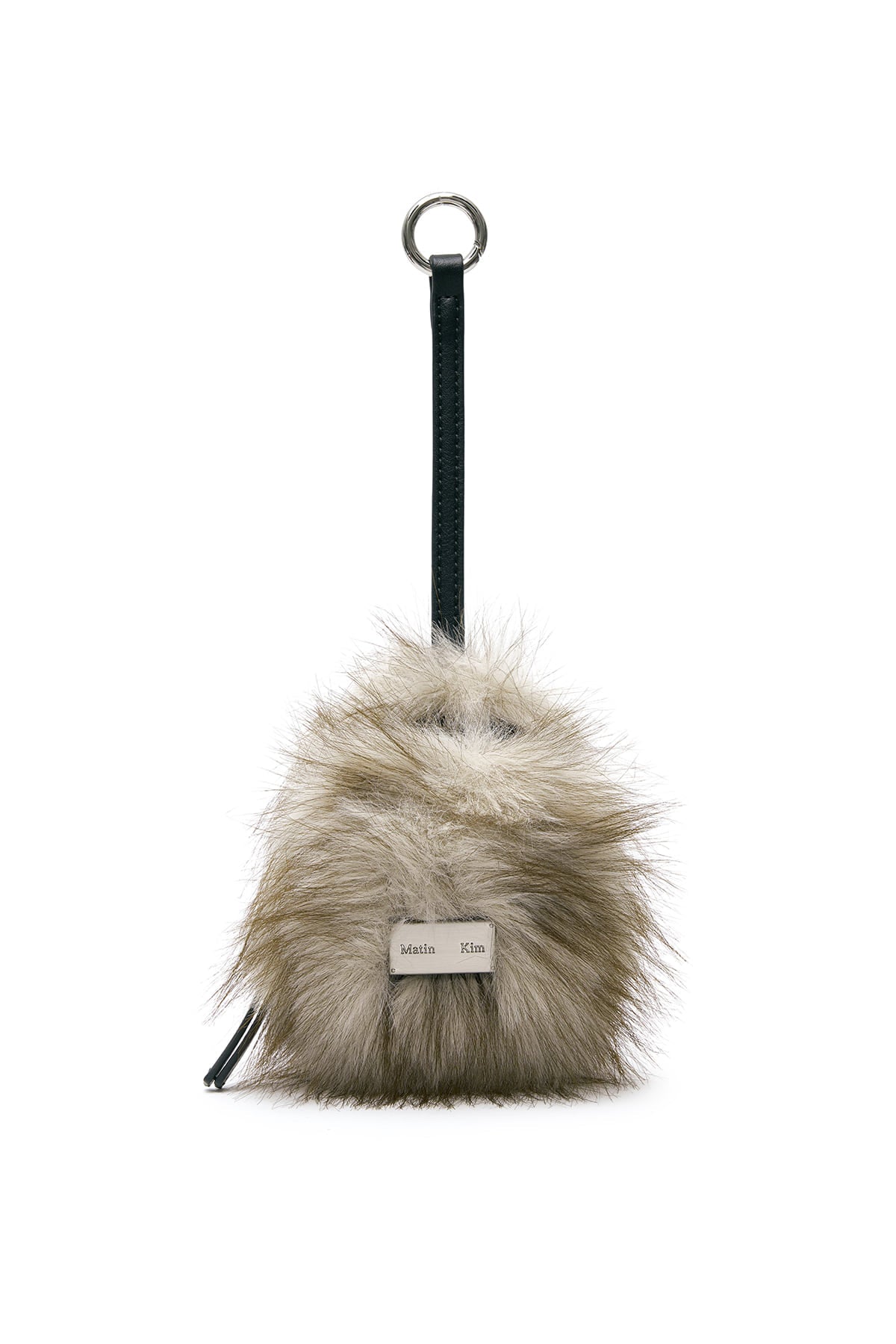 Matin Kim - Hairy Fur Mini Cube Pouch (Beige) product image 1 | TRAB K-Fashion Australia