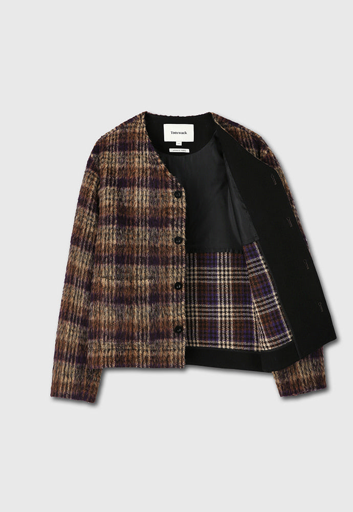 Tonywack - Japanese Fabric Mohair Button Blouson (Camel / Purple) product image 8 | TRAB K-Fashion Australia