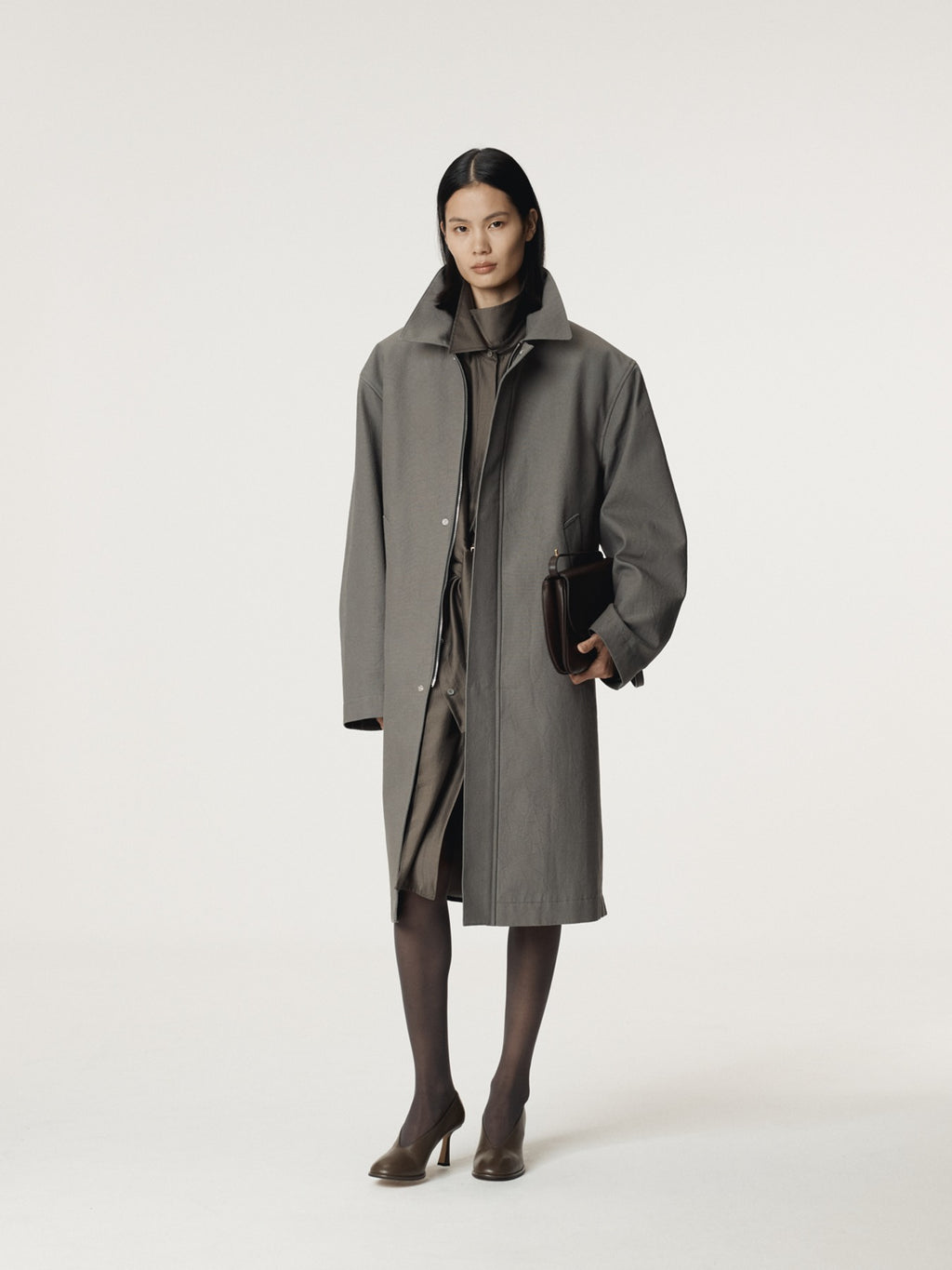 Recto - Diego Heavy Cotton Coat (Stone Grey) product image 1 | TRAB K-Fashion Australia