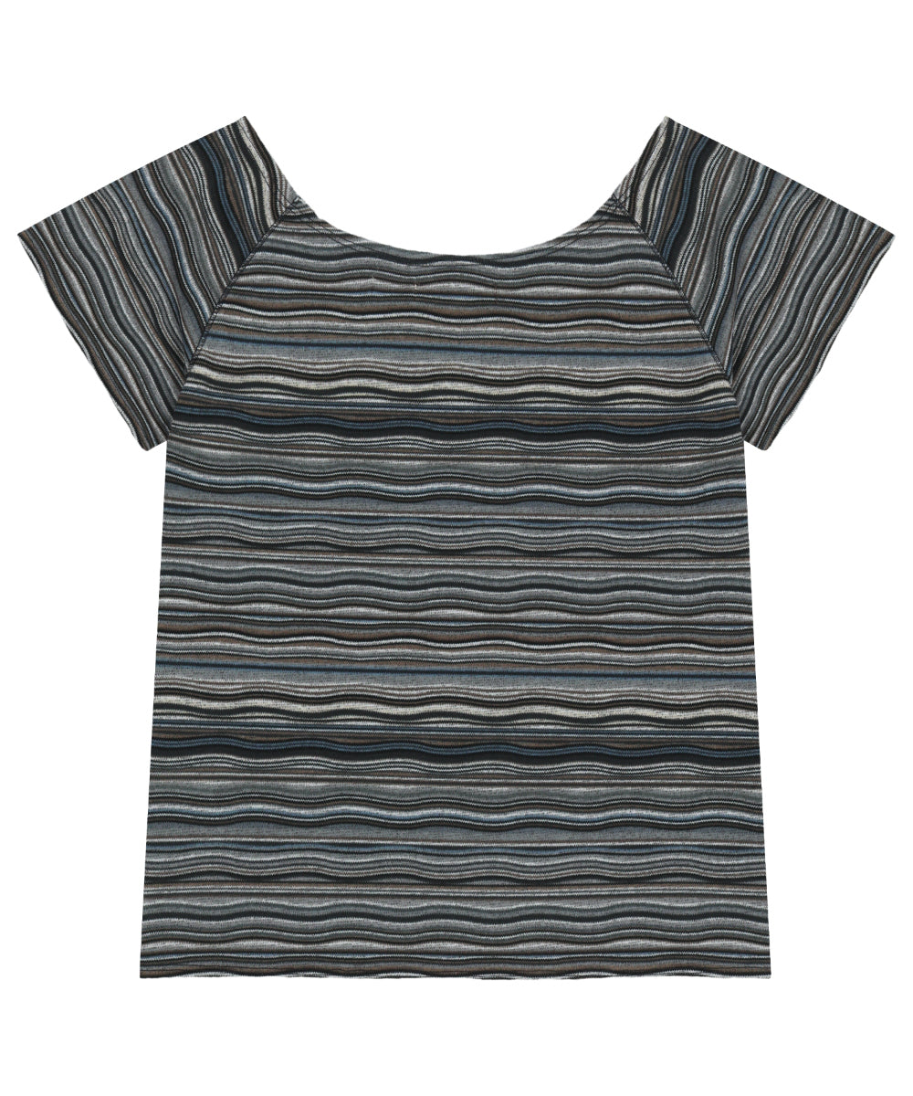 Coyseio - Wave Stripe Knit T-Shirt (Navy) product image 15 | TRAB K-Fashion Australia