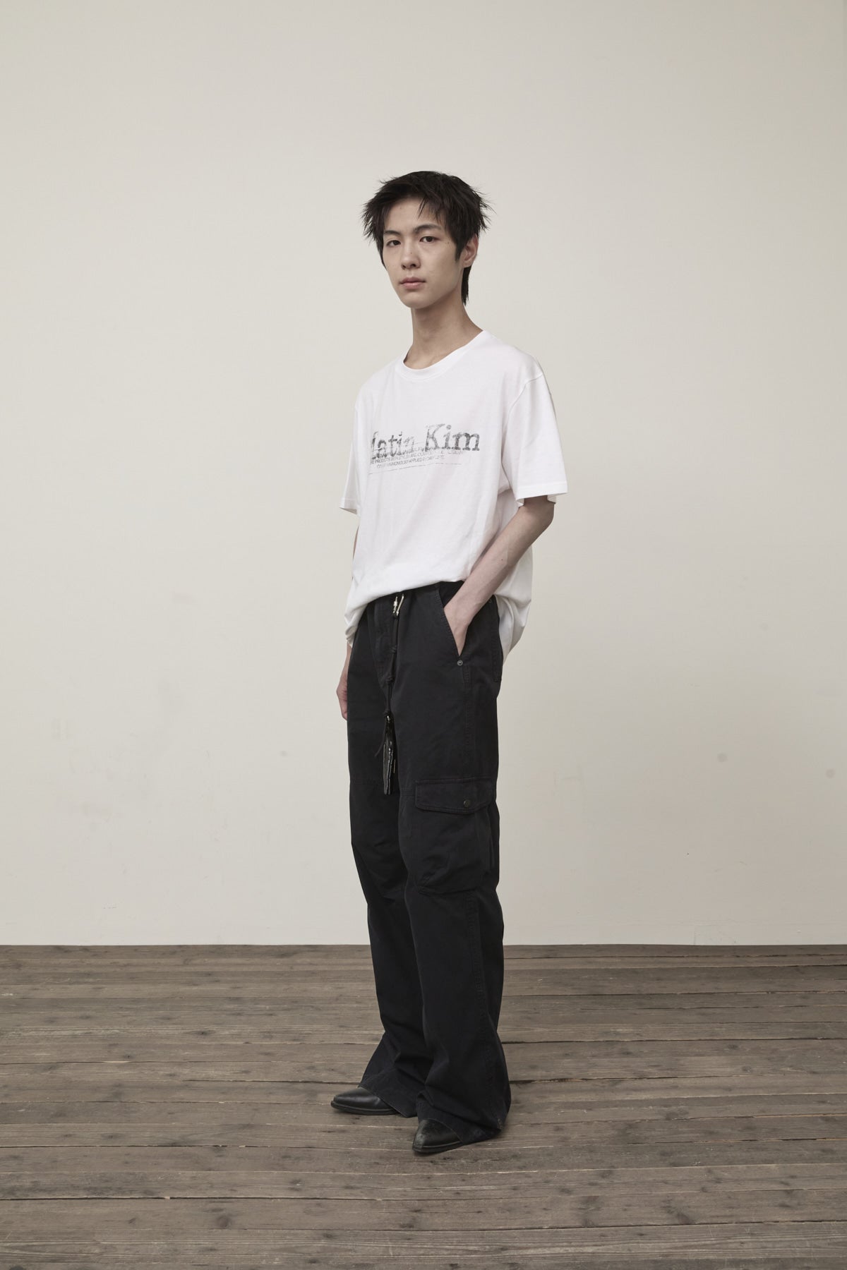 Matin Kim - Stamp Logo Graphic Oversize Top (White) product image 9 | TRAB K-Fashion Australia