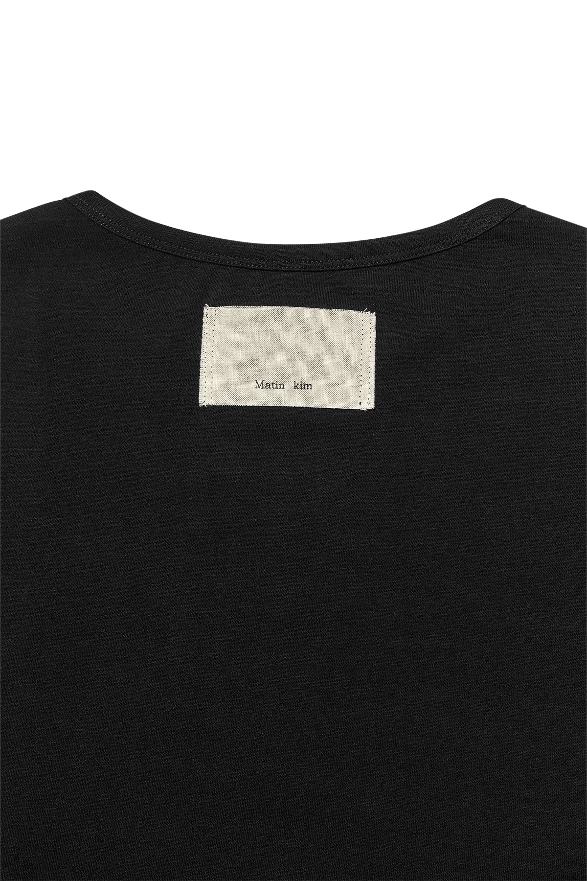 Matin Kim - Tuck Detail Small Logo Top (Black) product image 6 | TRAB K-Fashion Australia