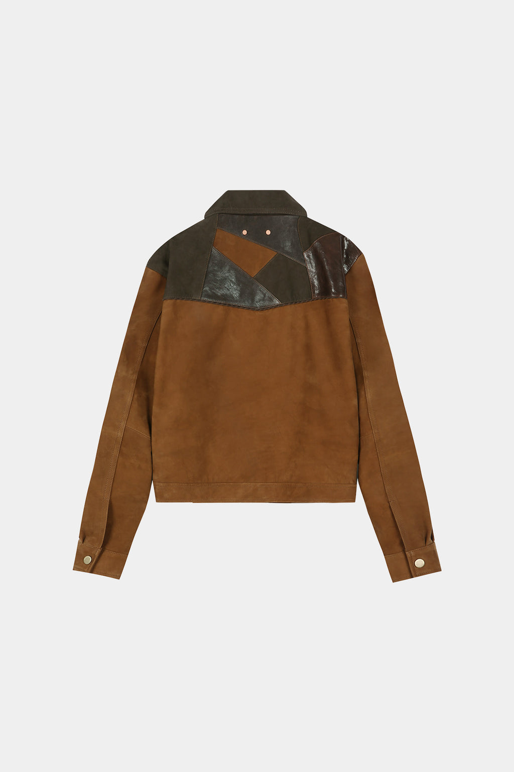 Andersson Bell - Harvey Leather Patchwork Jacket (Brown) product image 12 | TRAB K-Fashion Australia