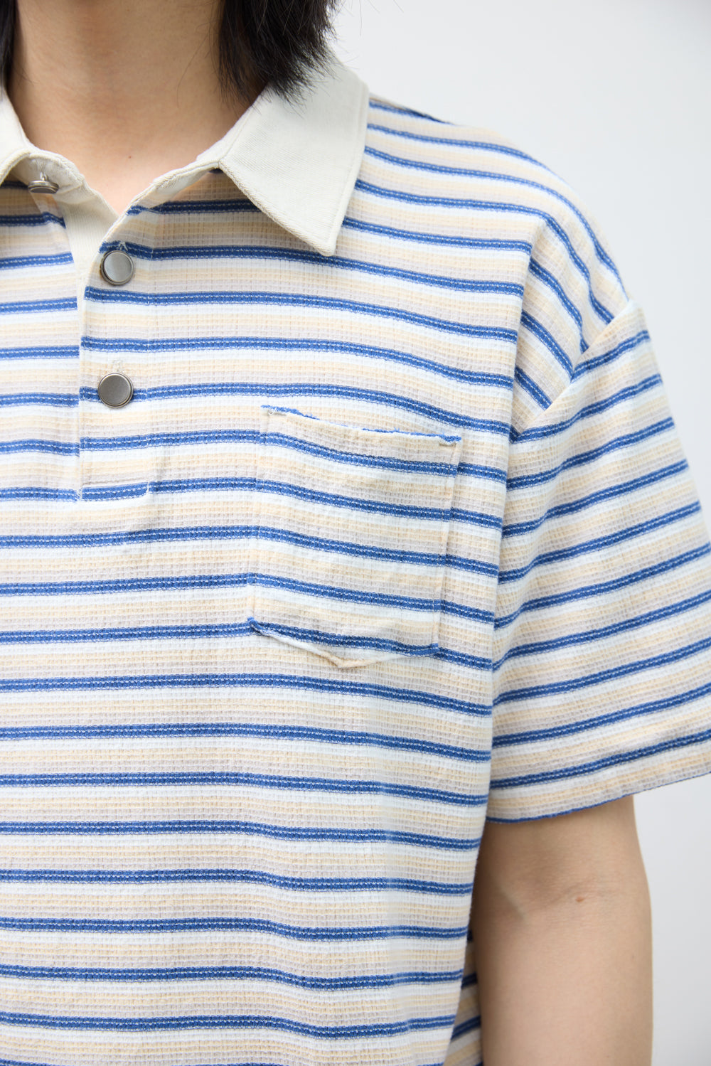 Hatchingroom - Stripe Polo Tee Sky (Blue) product image 10 | TRAB K-Fashion Australia