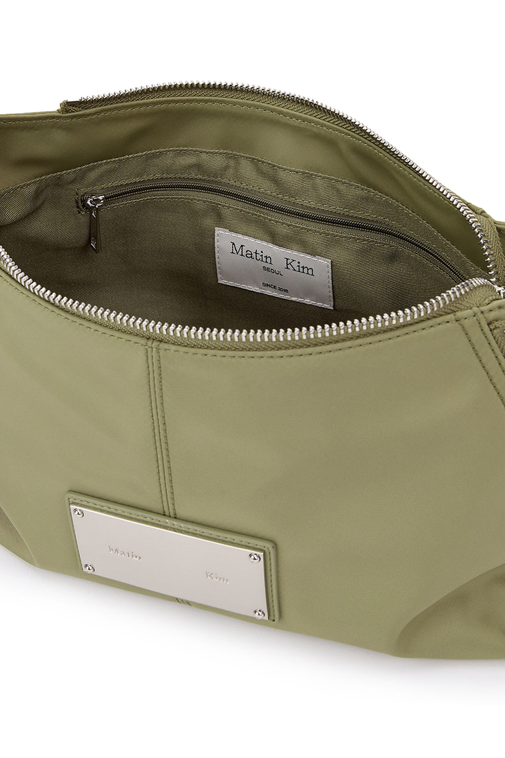 Matin Kim - Side Zipper Fabric Two Way Bag (Khaki) product image 4 | TRAB K-Fashion Australia