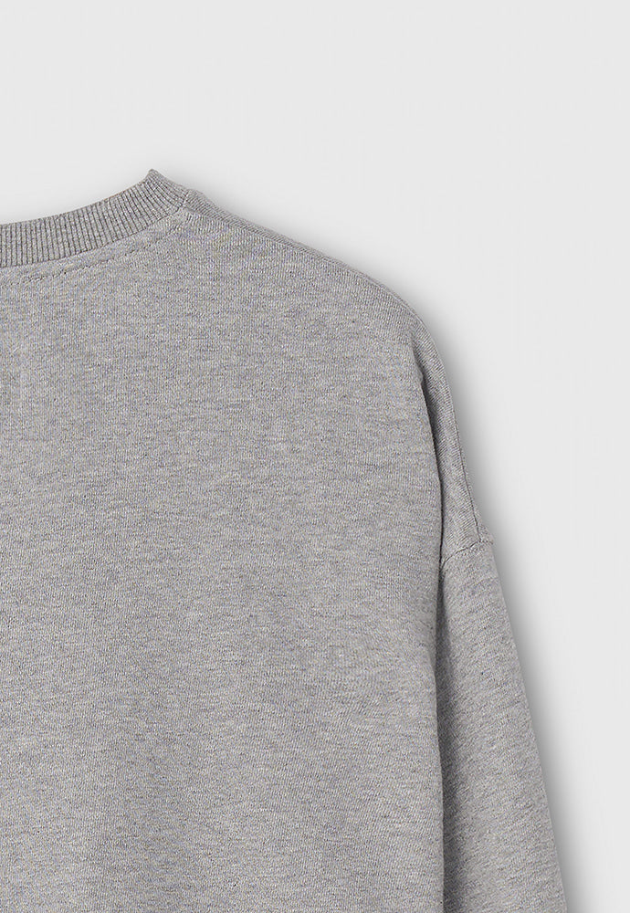 Tonywack - Embroidery Overlap College Sweatshirt (Heather Grey) product image 10 | TRAB K-Fashion Australia