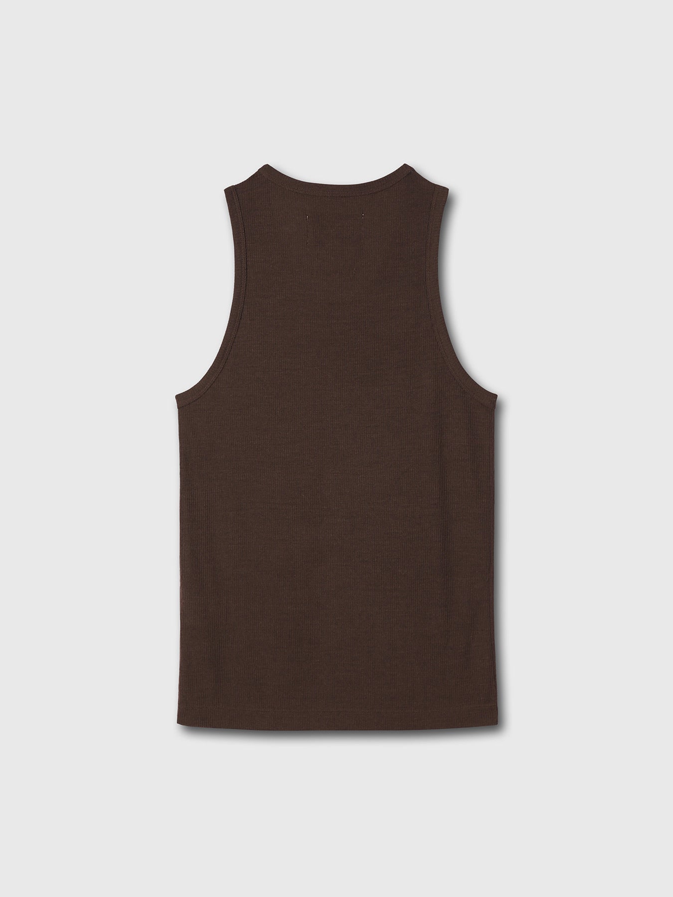 Tonywack - Super Fine Wool Ribbed Sleeveless (Japanese Fabric) (Dark Brown) product image 8 | TRAB K-Fashion Australia