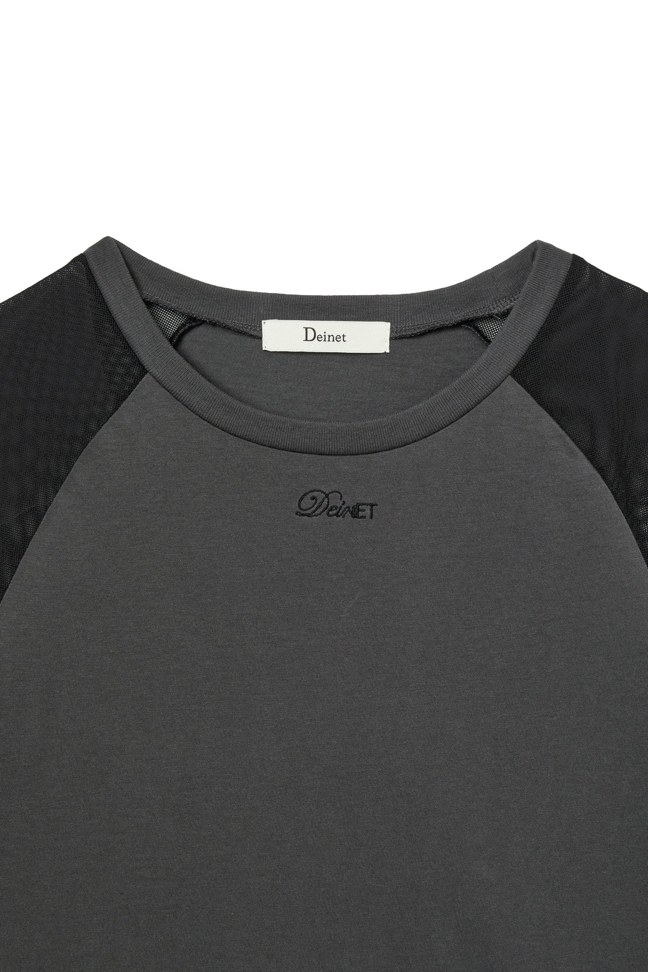 Deinet - Mesh Contrast Raglan T-Shirt (Charcoal) product image 3 | TRAB K-Fashion Australia