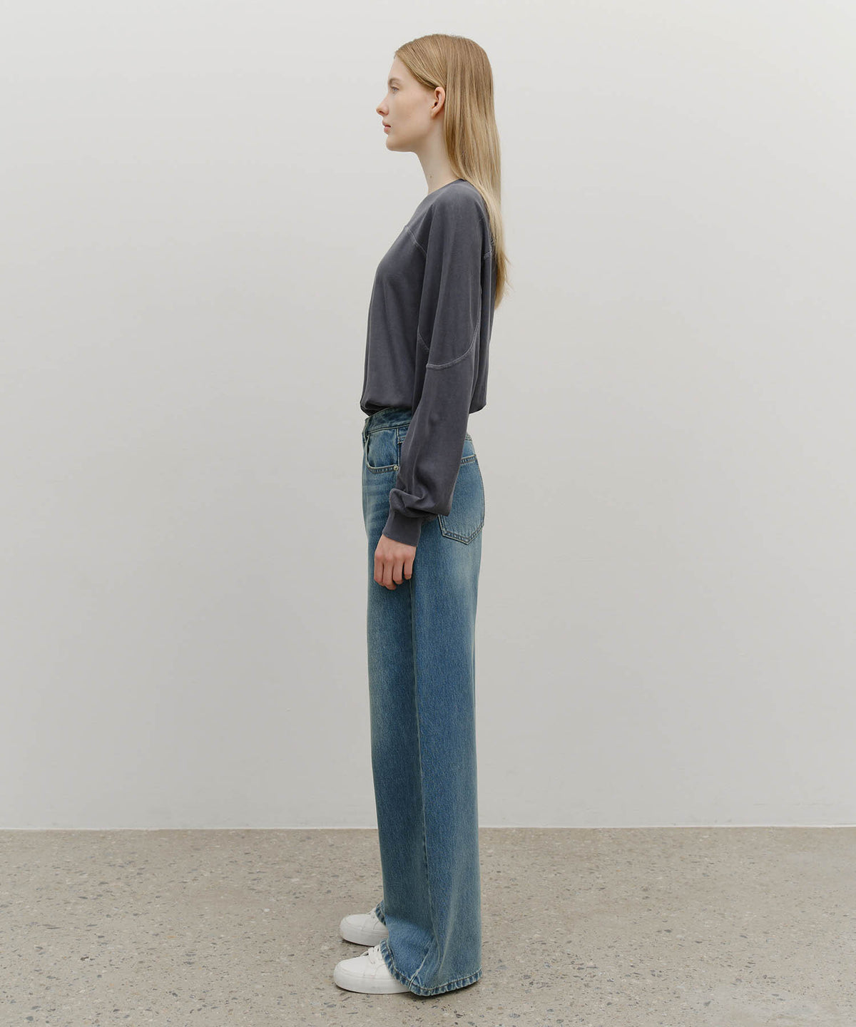 Marithe & Francois Girbaud - Wide Denim Pants (Blue) product image 3 | TRAB K-Fashion Australia