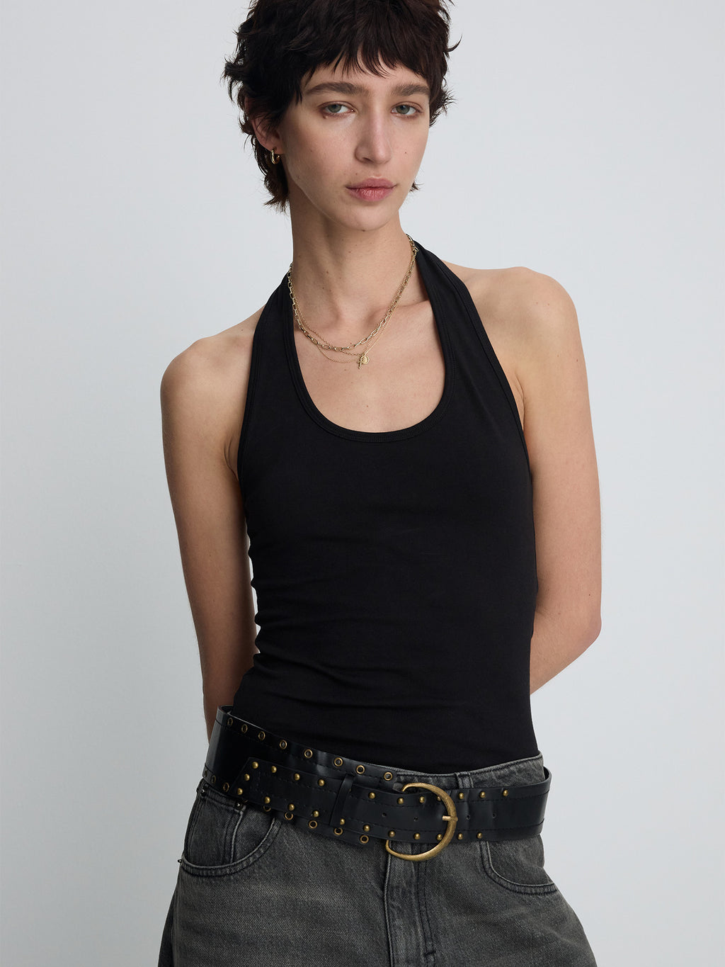 Tonywack - Distressed Wide-Leg Denim Jeans (Washed Black) product image 7 | TRAB K-Fashion Australia