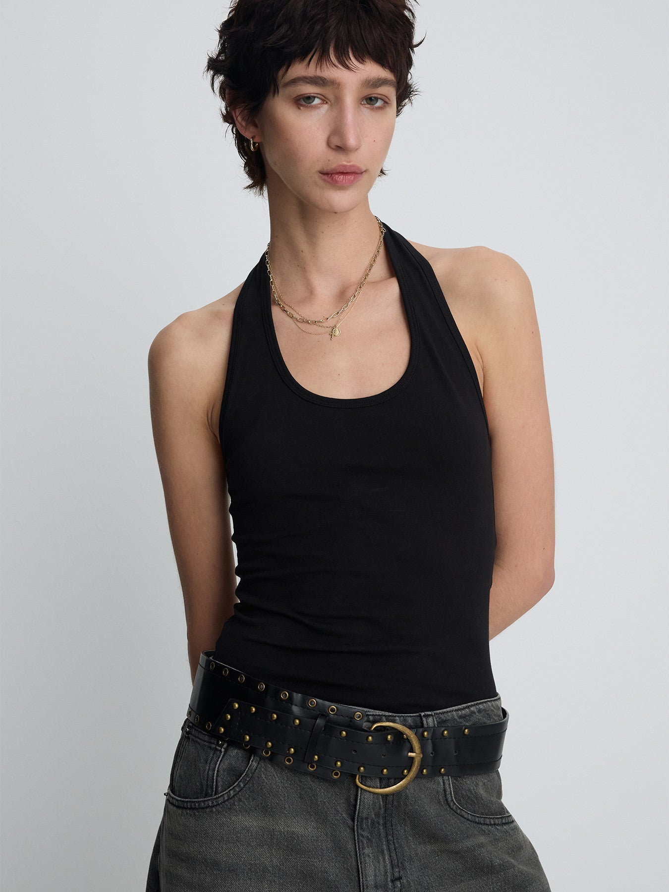 Tonywack - Distressed Wide-Leg Denim Jeans (Washed Black) product image 7 | TRAB K-Fashion Australia