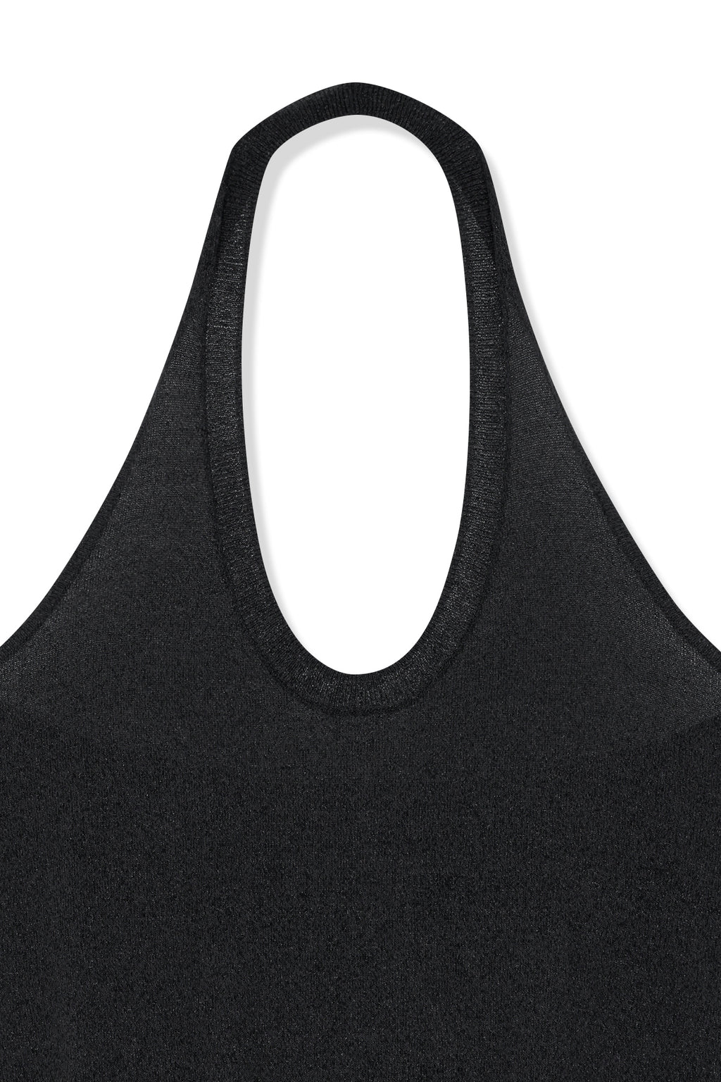 Matin Kim - Layered Tie Halter Neck Knit Top (Black) product image 8 | TRAB K-Fashion Australia