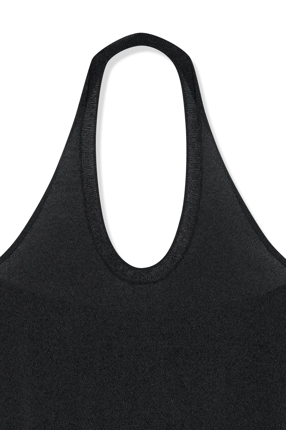 Matin Kim - Layered Tie Halter Neck Knit Top (Black) product image 8 | TRAB K-Fashion Australia