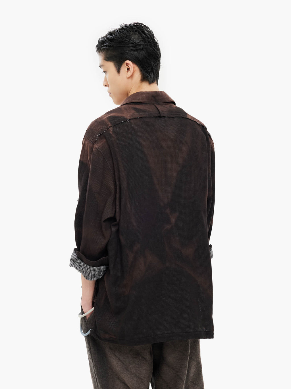 Jiyong Kim - Sun-Bleached Strap Detailed Shirt (Black) product image 9 | TRAB K-Fashion Australia