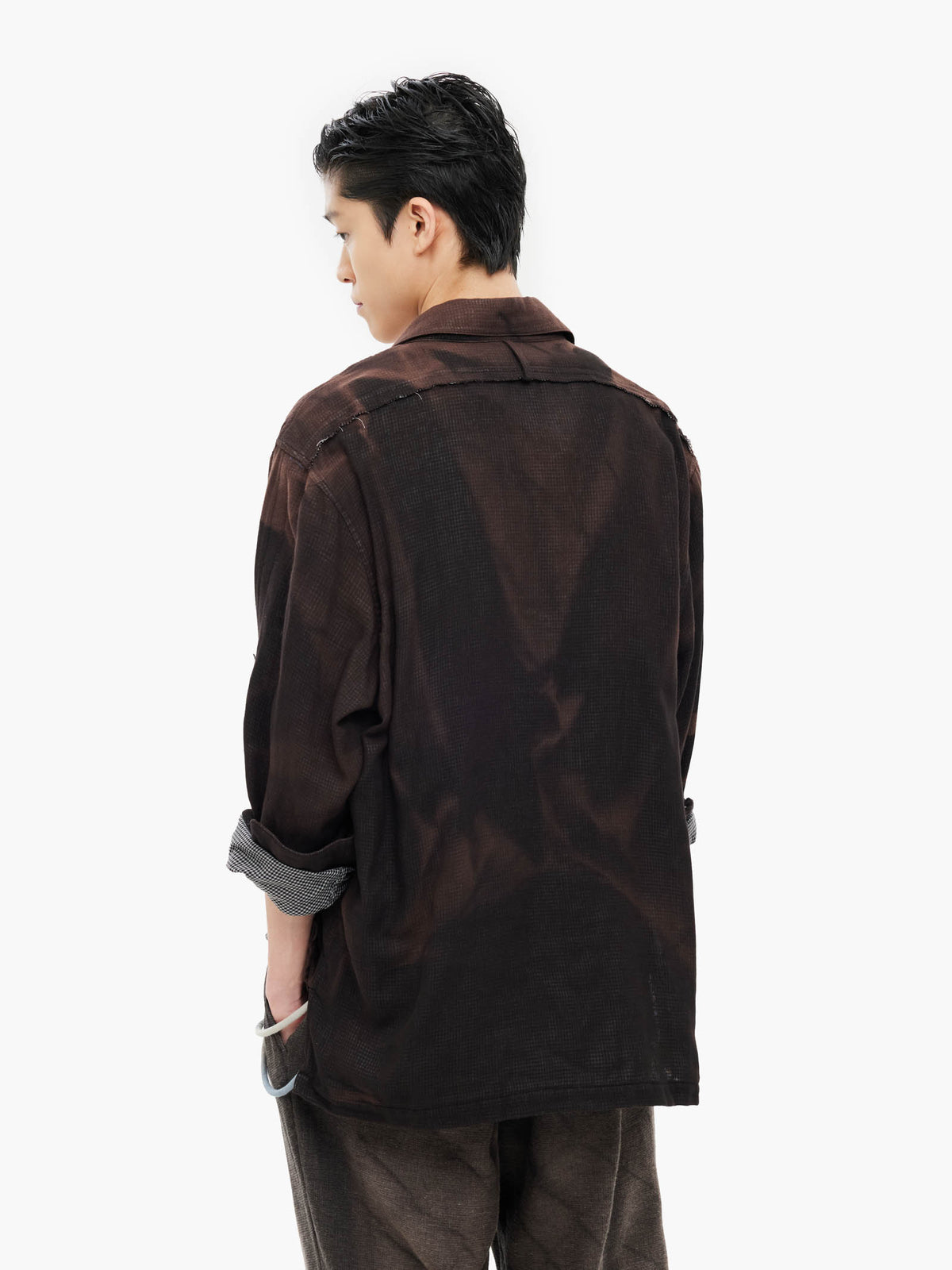 Jiyong Kim - Sun-Bleached Strap Detailed Shirt (Black) product image 9 | TRAB K-Fashion Australia