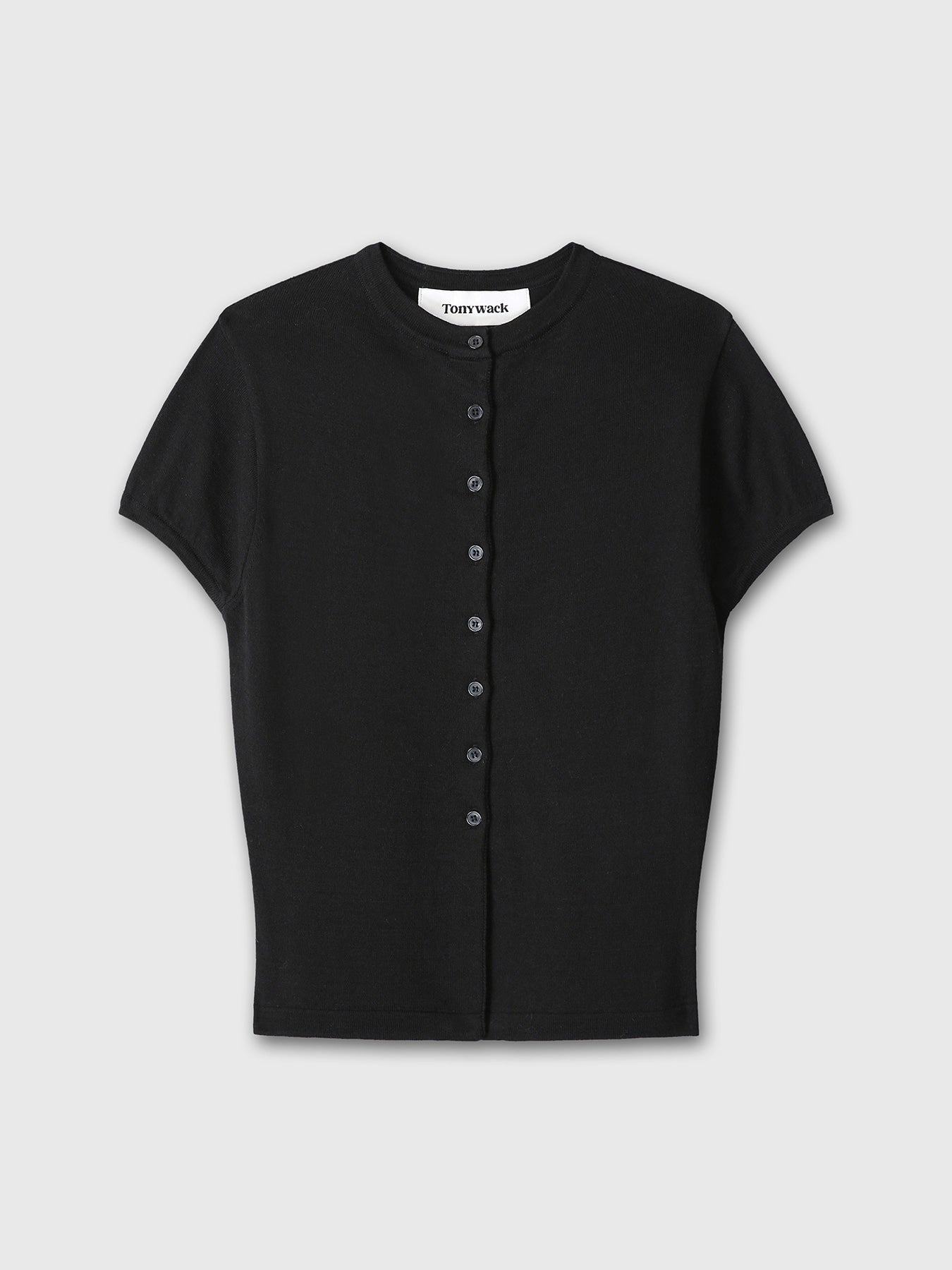 Tonywack - Silk Cotton Cap Sleeve Cardigan (Black) product image 11 | TRAB K-Fashion Australia