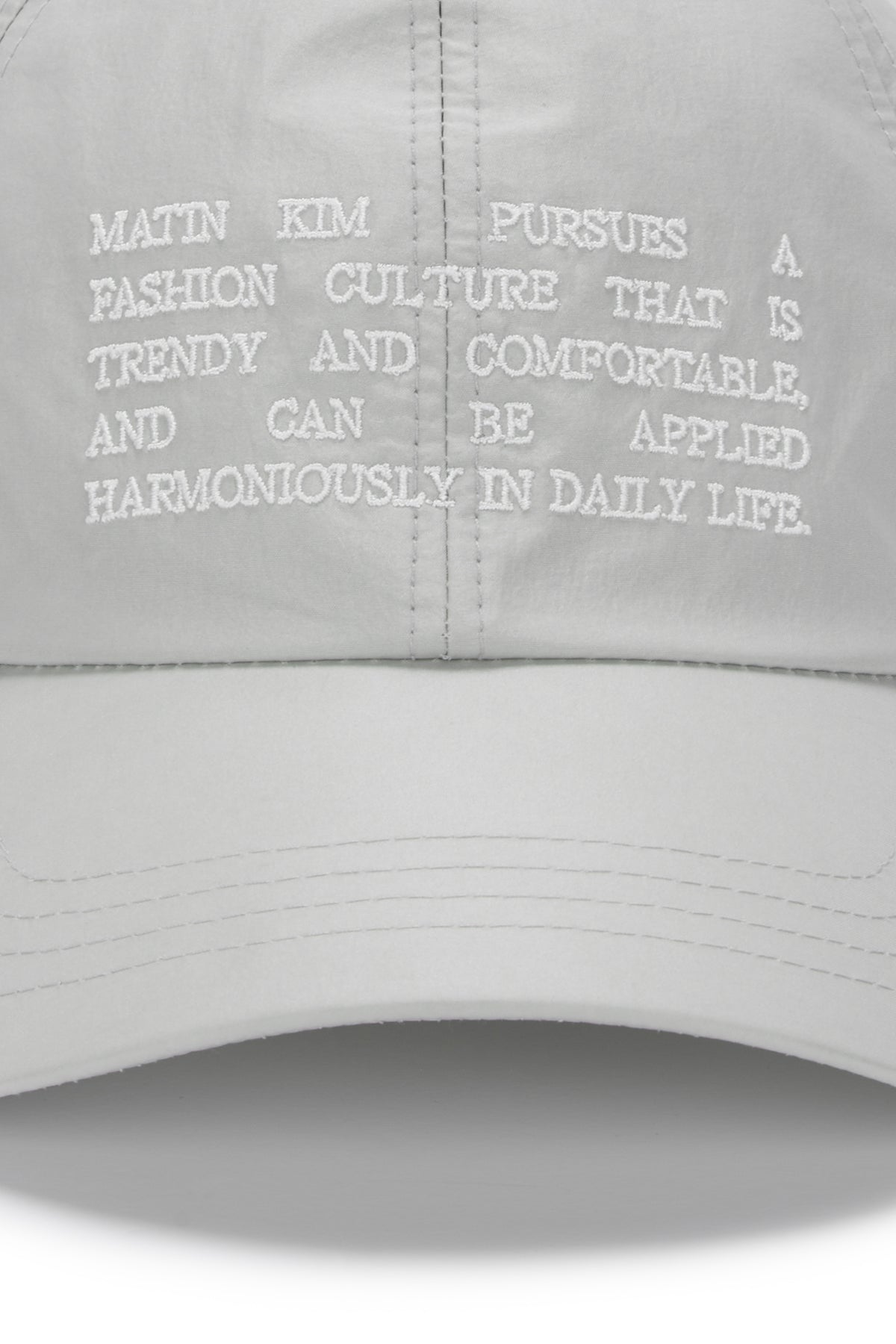 Matin Kim - Crisp Heritage Ball Cap (Light Grey) product image 3 | TRAB K-Fashion Australia