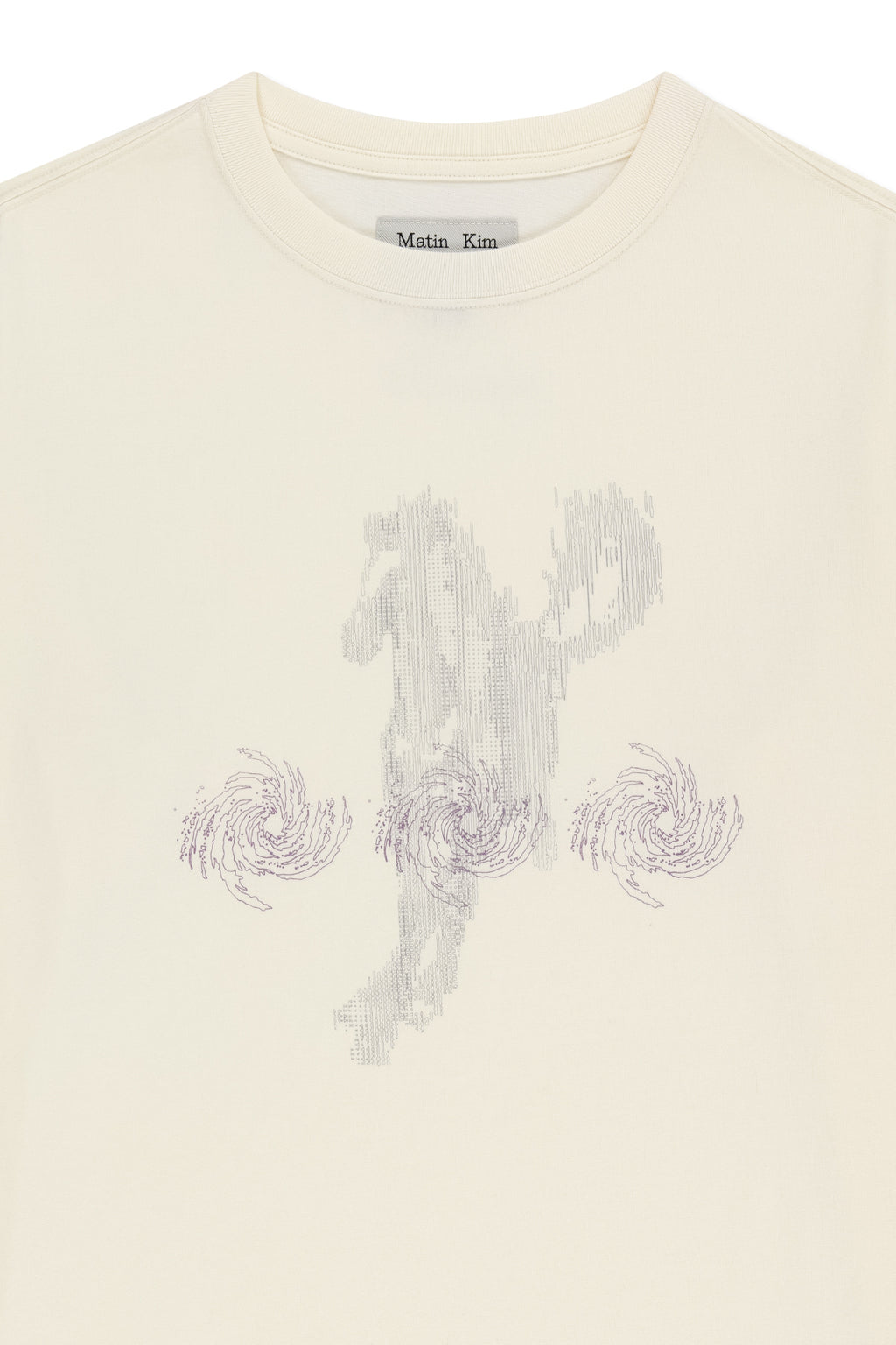 Matin Kim - Matin Pace Sprint Graffiti Top (Ivory) product image 3 | TRAB K-Fashion Australia