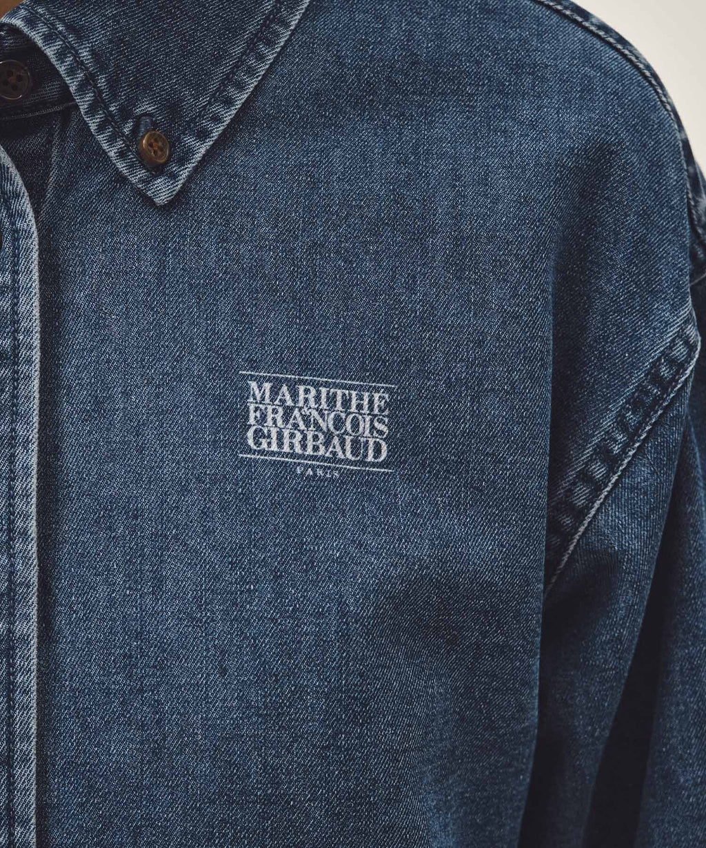 Marithe & Francois Girbaud - Crop Denim Shirt (Blue) product image 4 | TRAB K-Fashion Australia