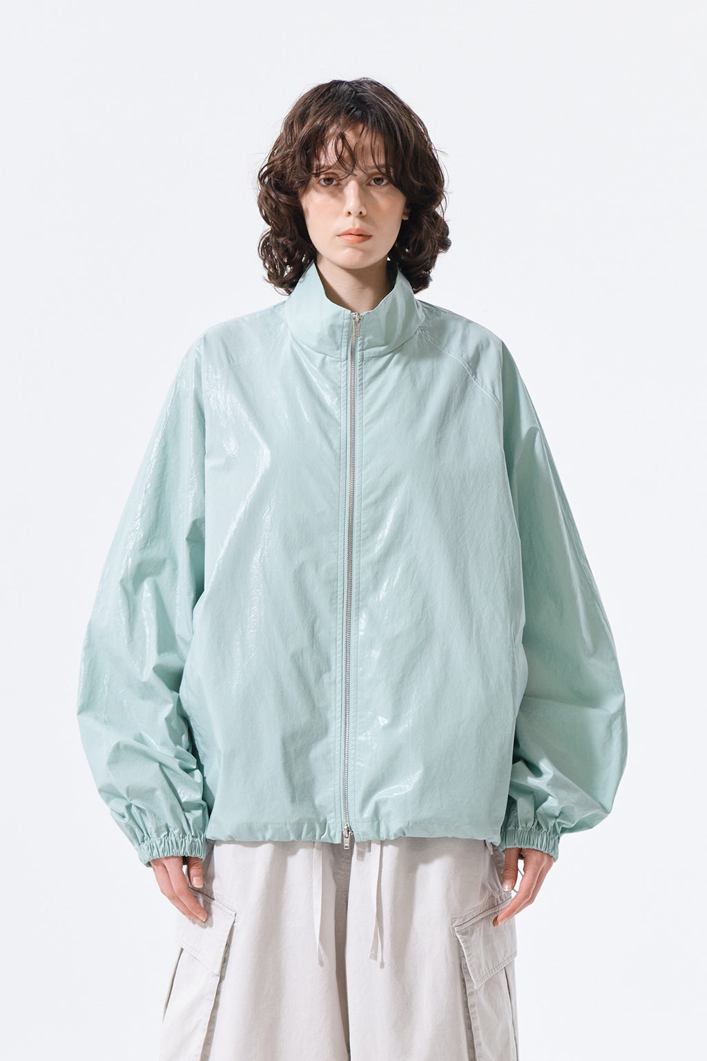 Matin Kim - Matin Kim Logo Coating Jumper (Mint) product image 5 | TRAB K-Fashion Australia