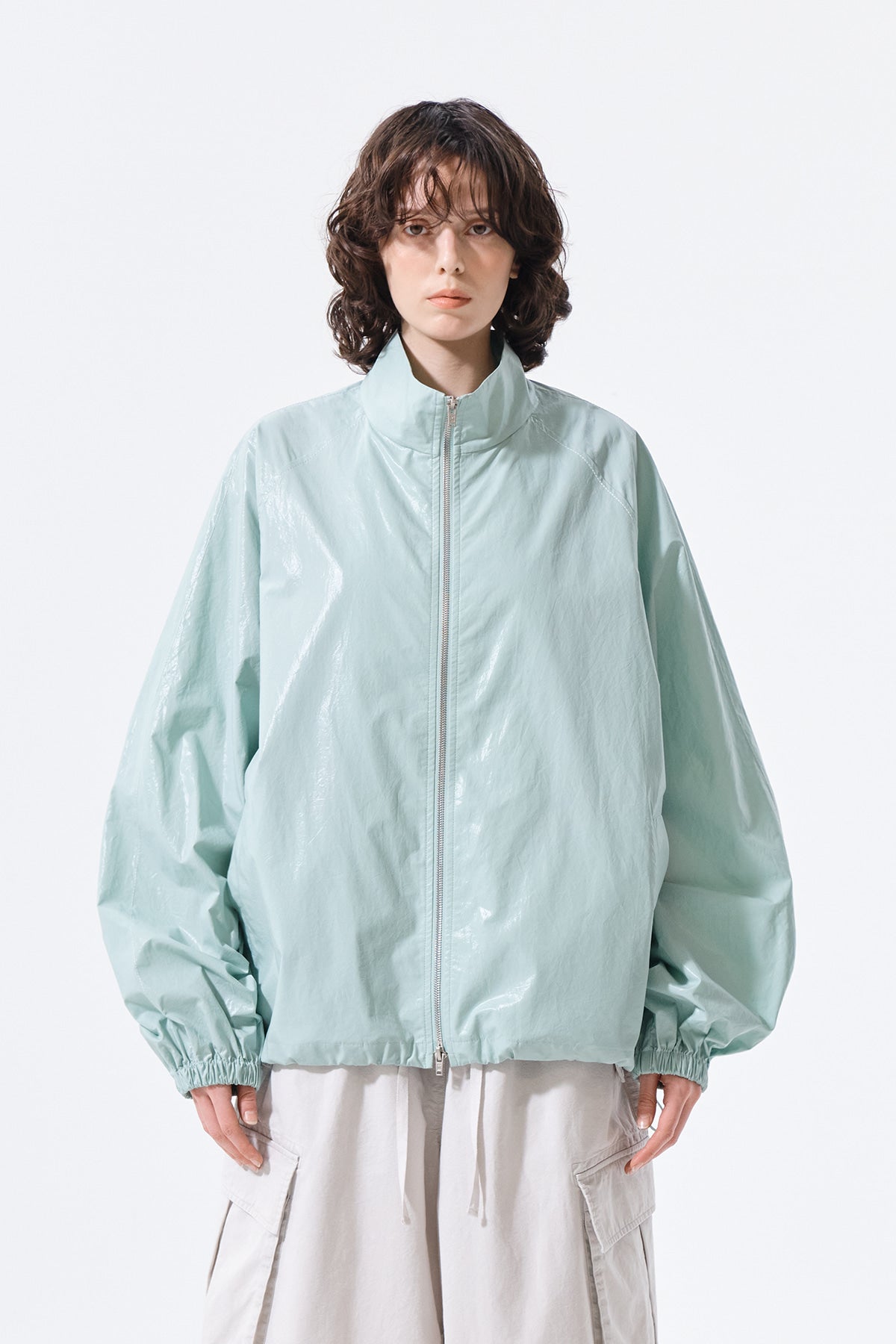 Matin Kim - Matin Kim Logo Coating Jumper (Mint) product image 5 | TRAB K-Fashion Australia