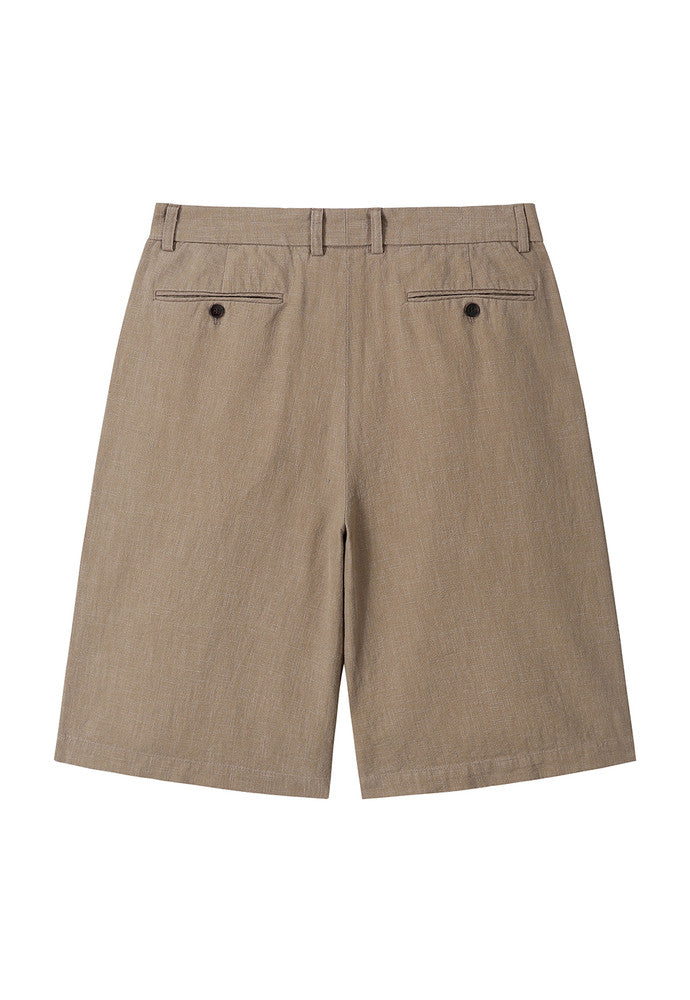 Art if acts - Washed Linen Bermuda Shorts (Khaki Beige) product image 7 | TRAB K-Fashion Australia