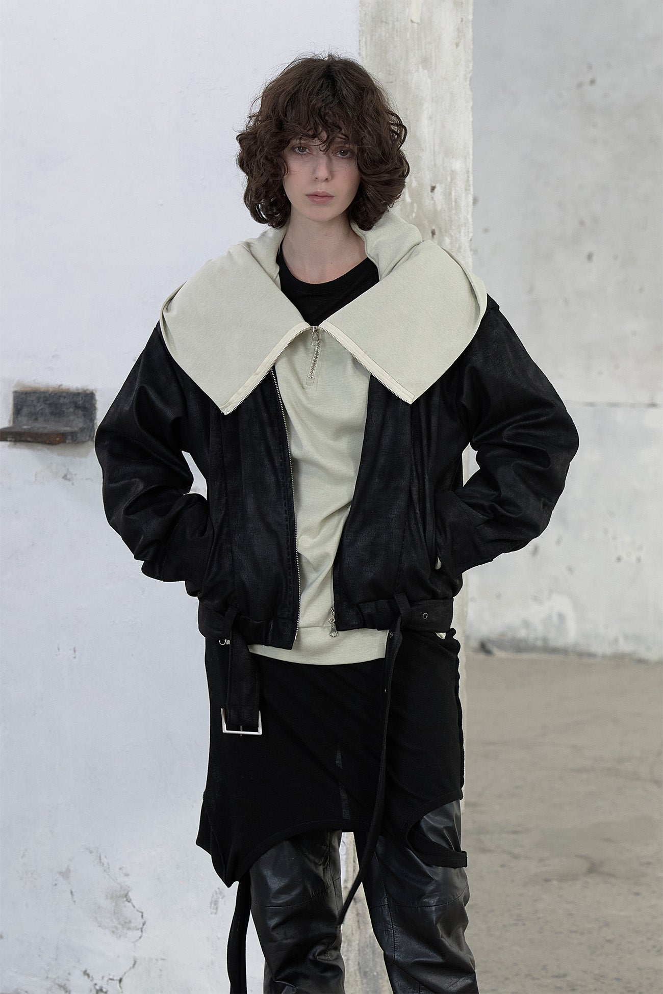 Deinet - Stitch Bomber Jumper (Black) product image 6 | TRAB K-Fashion Australia