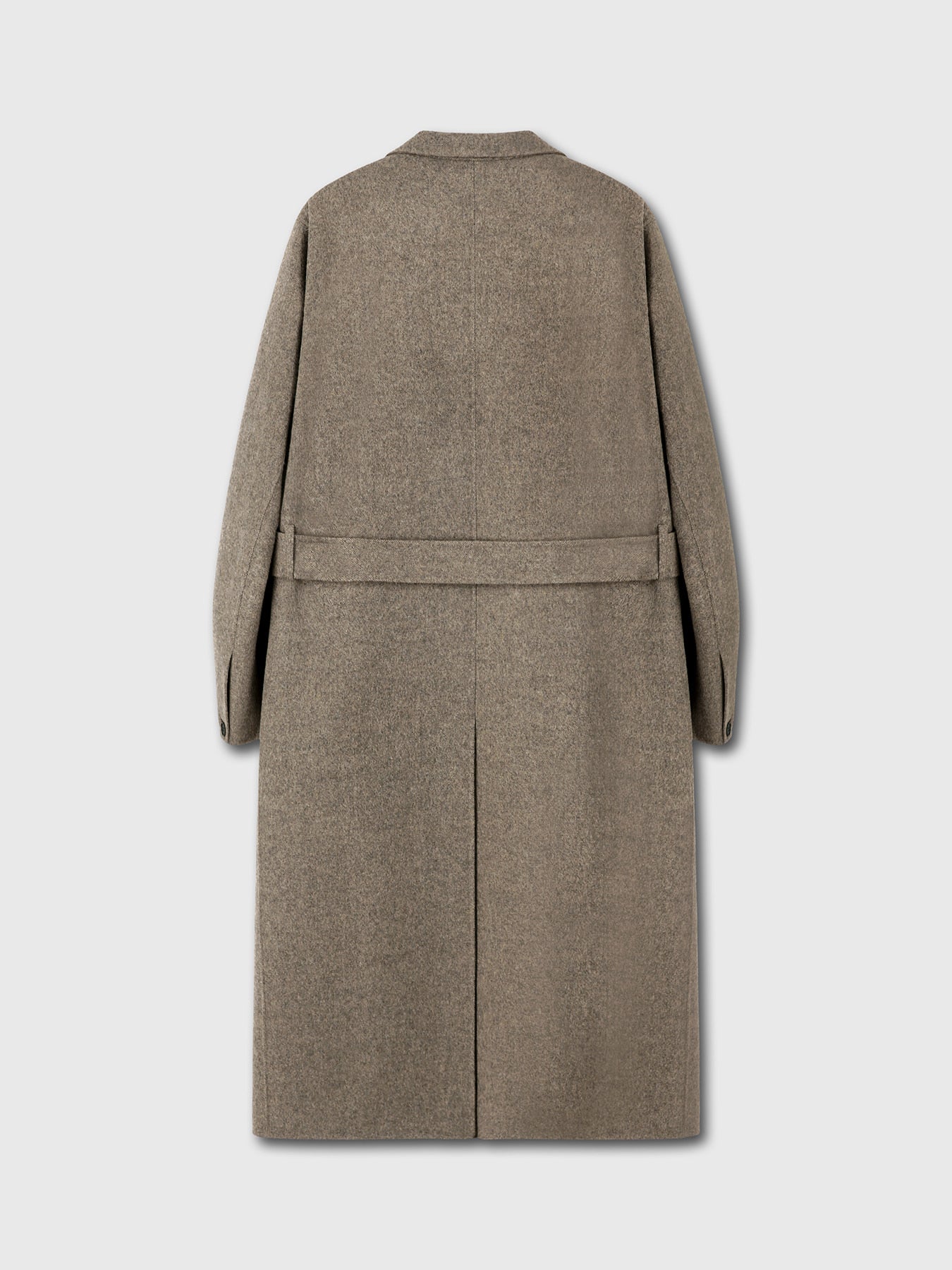 Tonywack - Hand-Made Wool And Camel Belted Coat (Melange Dark Camel) product image 12 | TRAB K-Fashion Australia