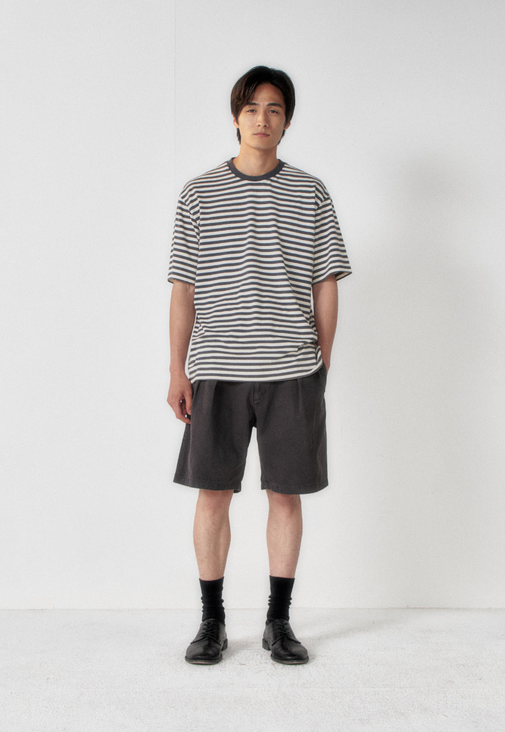 Art if acts - Washed Chino Shorts (Charcoal) product image 2 | TRAB K-Fashion Australia