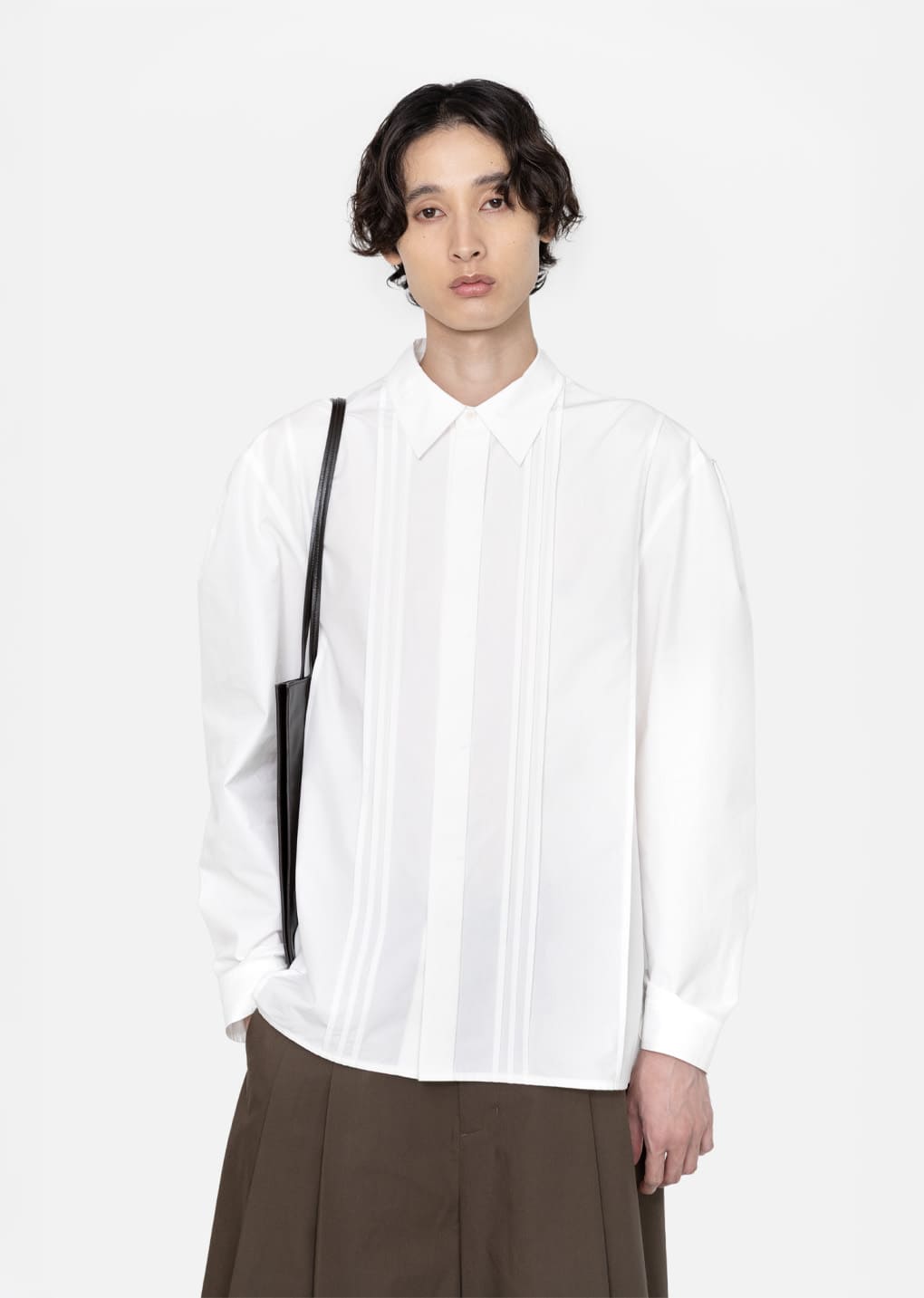 Amomento - Pleated Shirt (White) product image 5 | TRAB K-Fashion Australia
