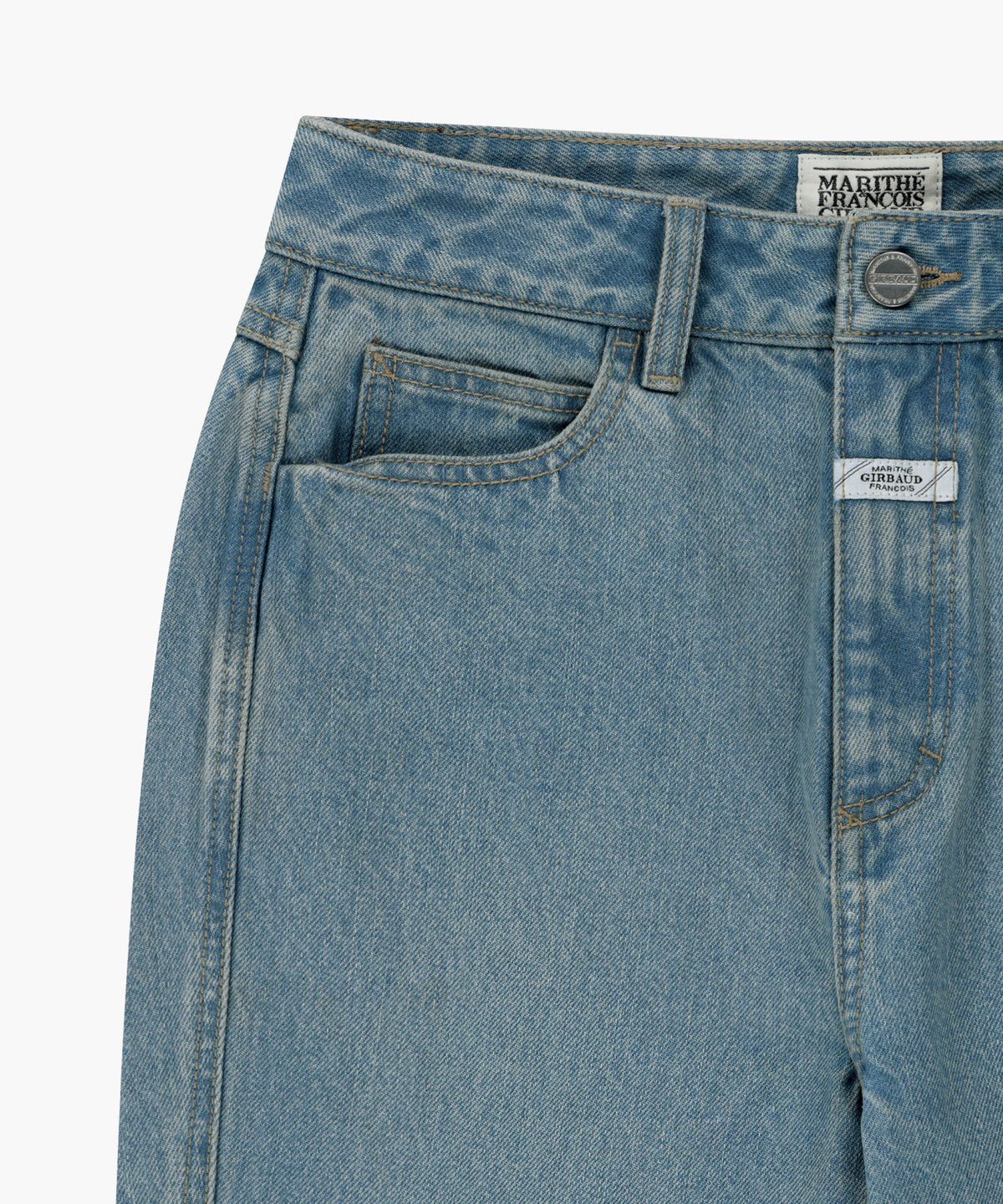 Marithe & Francois Girbaud - [Pre-order – Ships 7 Oct] Panelled Bootcut Denim Pants (Light Blue) product image 4 | TRAB K-Fashion Australia