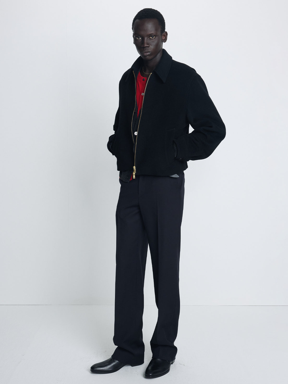 Tonywack - Wool And Cashmere Zippered Jacket (Black) product image 2 | TRAB K-Fashion Australia