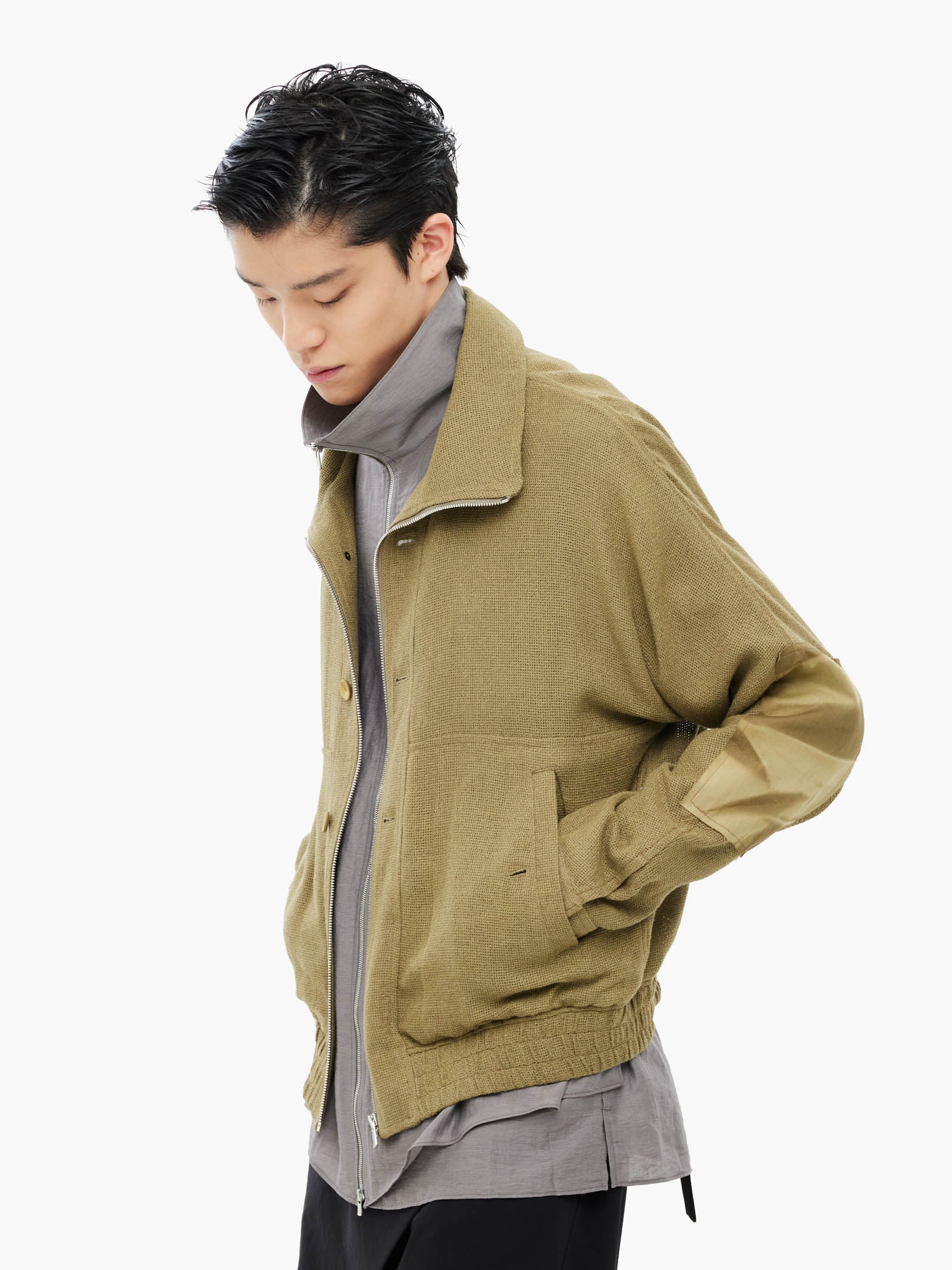 Jiyong Kim - Sun-Bleached Double Front Jacket (Khaki) product image 4 | TRAB K-Fashion Australia