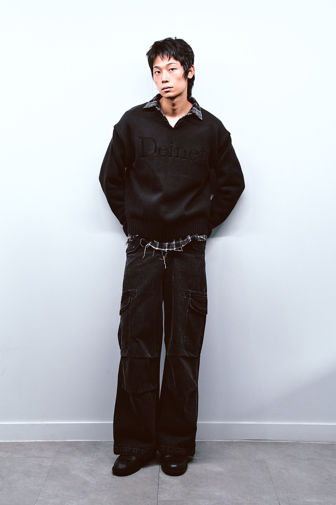Deinet - Chain Denim M51 Cargo Pants (Black) product image 8 | TRAB K-Fashion Australia