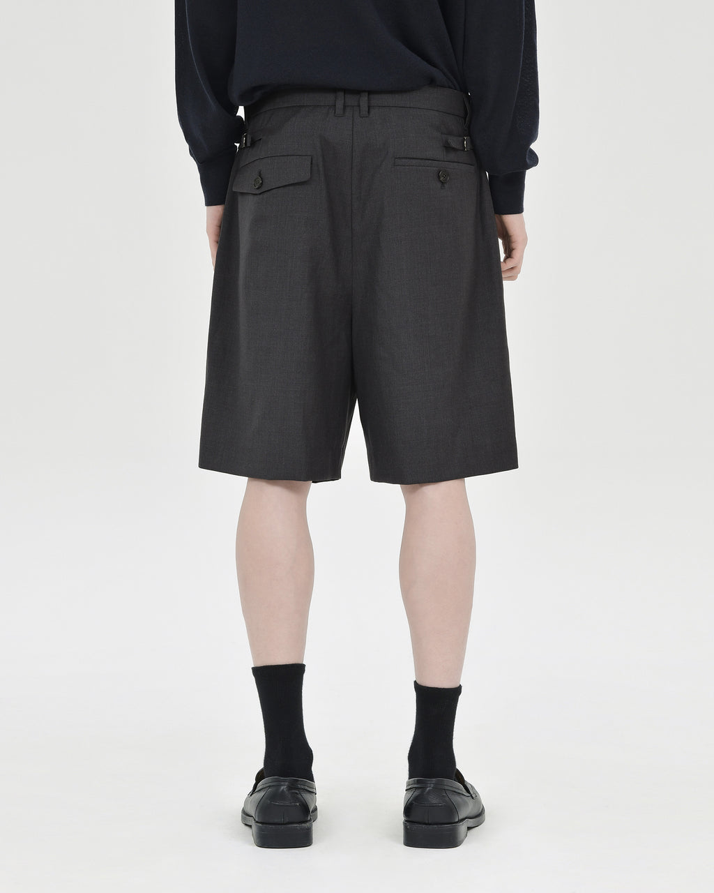 Brownyard - Wool Half Pants (Charcoal) product image 2 | TRAB K-Fashion Australia