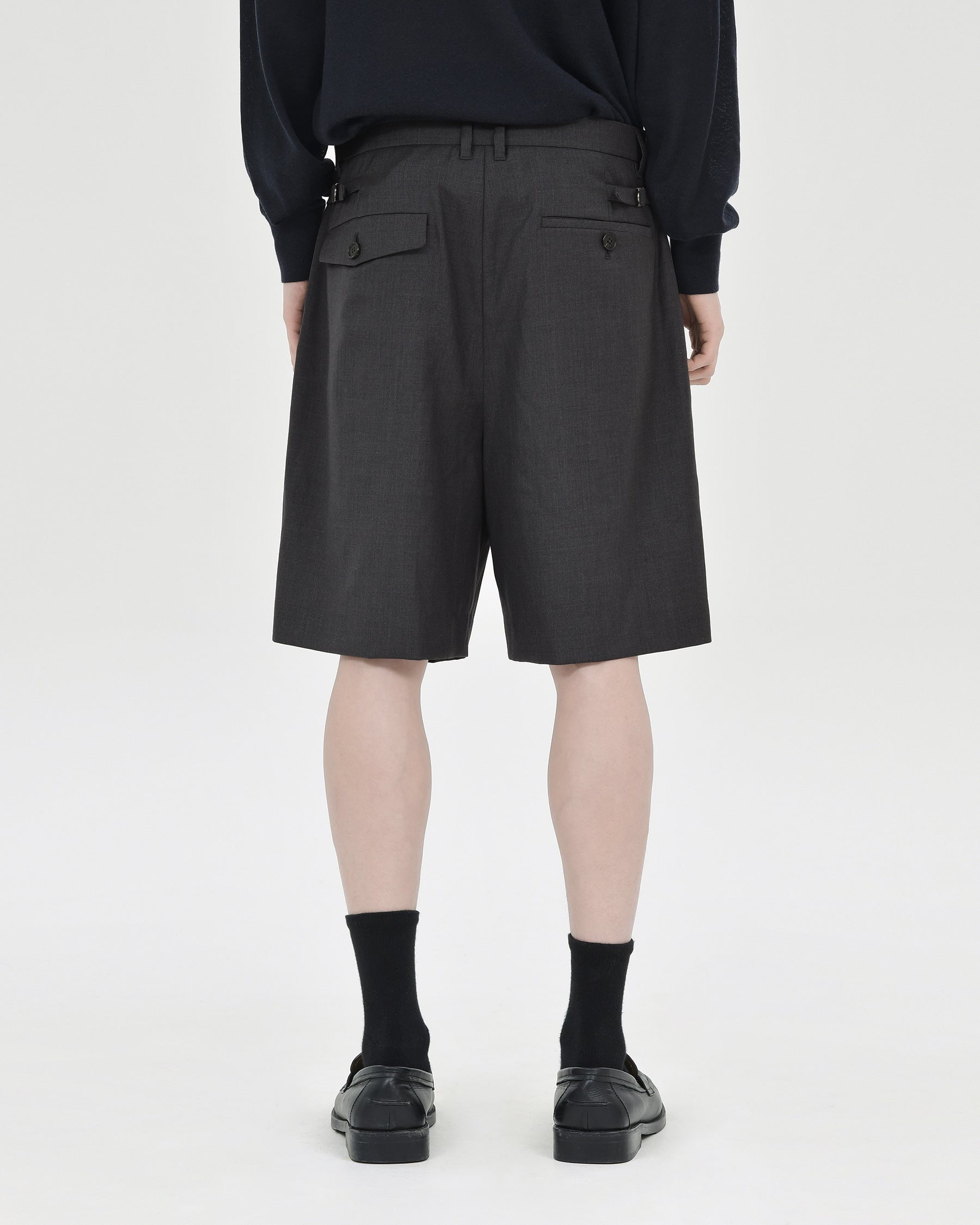 Brownyard - Wool Half Pants (Charcoal) product image 2 | TRAB K-Fashion Australia
