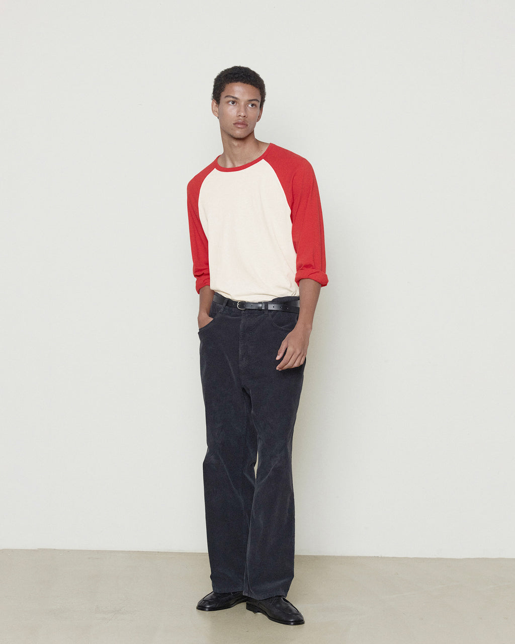 Brownyard - Cut Off Raglan Long Sleeve (Red) product image 1 | TRAB K-Fashion Australia