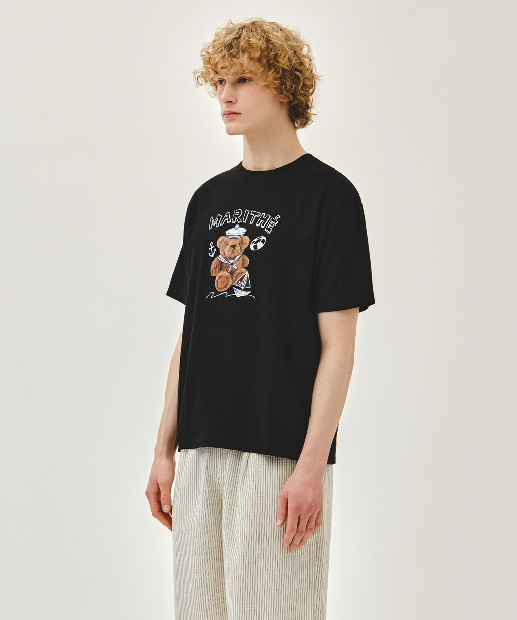 Marithe & Francois Girbaud - Marine Drawing Doodle Graphic Tee (Black) product image 2 | TRAB K-Fashion Australia