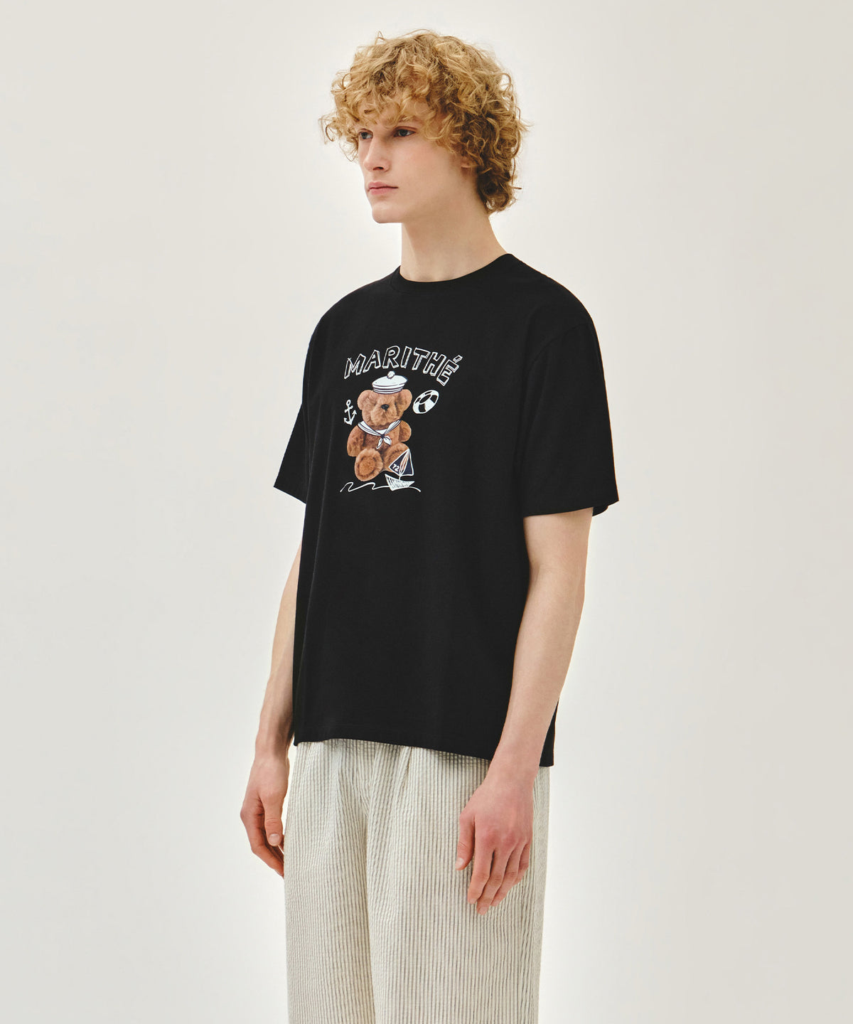 Marithe & Francois Girbaud - Marine Drawing Doodle Graphic Tee (Black) product image 2 | TRAB K-Fashion Australia