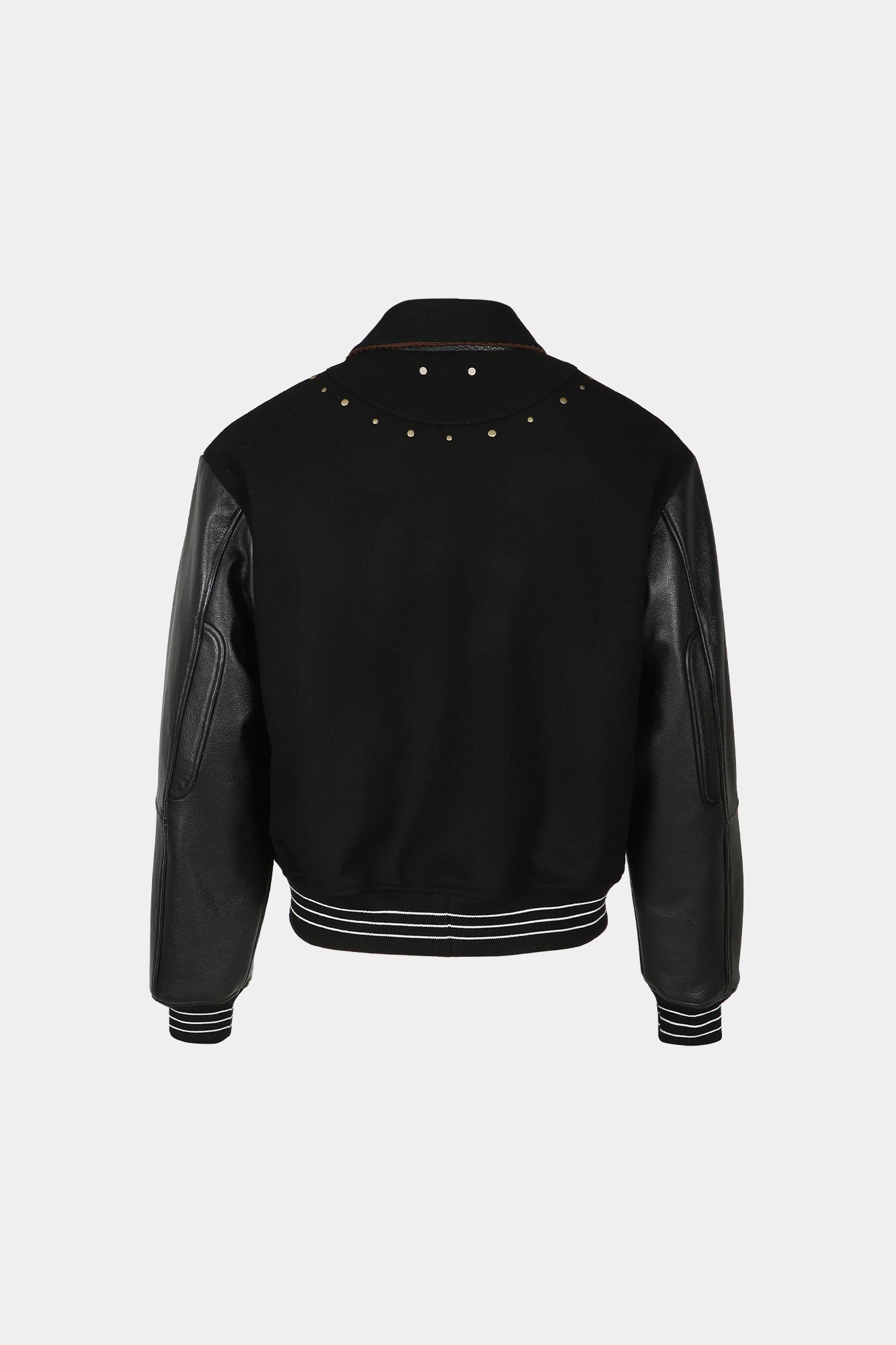 Andersson Bell - A Patch Wool & Leather Varsity Jacket (Black) product image 9 | TRAB K-Fashion Australia