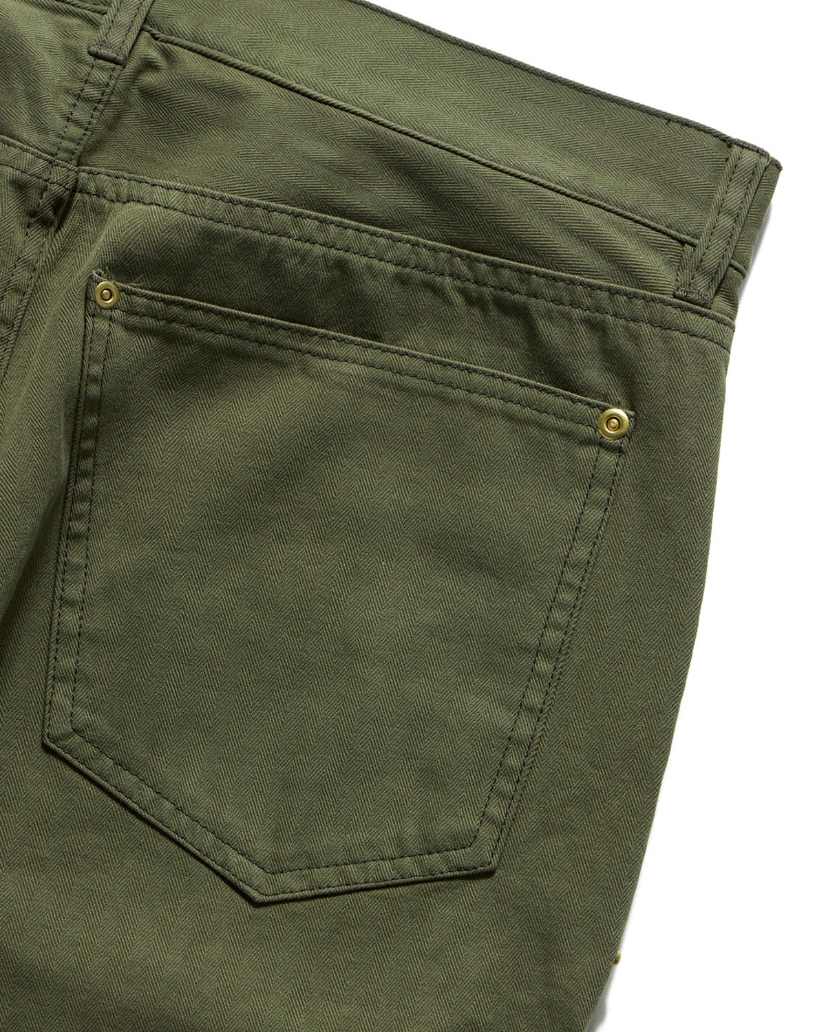 Eastlogue - Rockabilly Trucker Pants (Olive Herringbone) product image 9 | TRAB K-Fashion Australia
