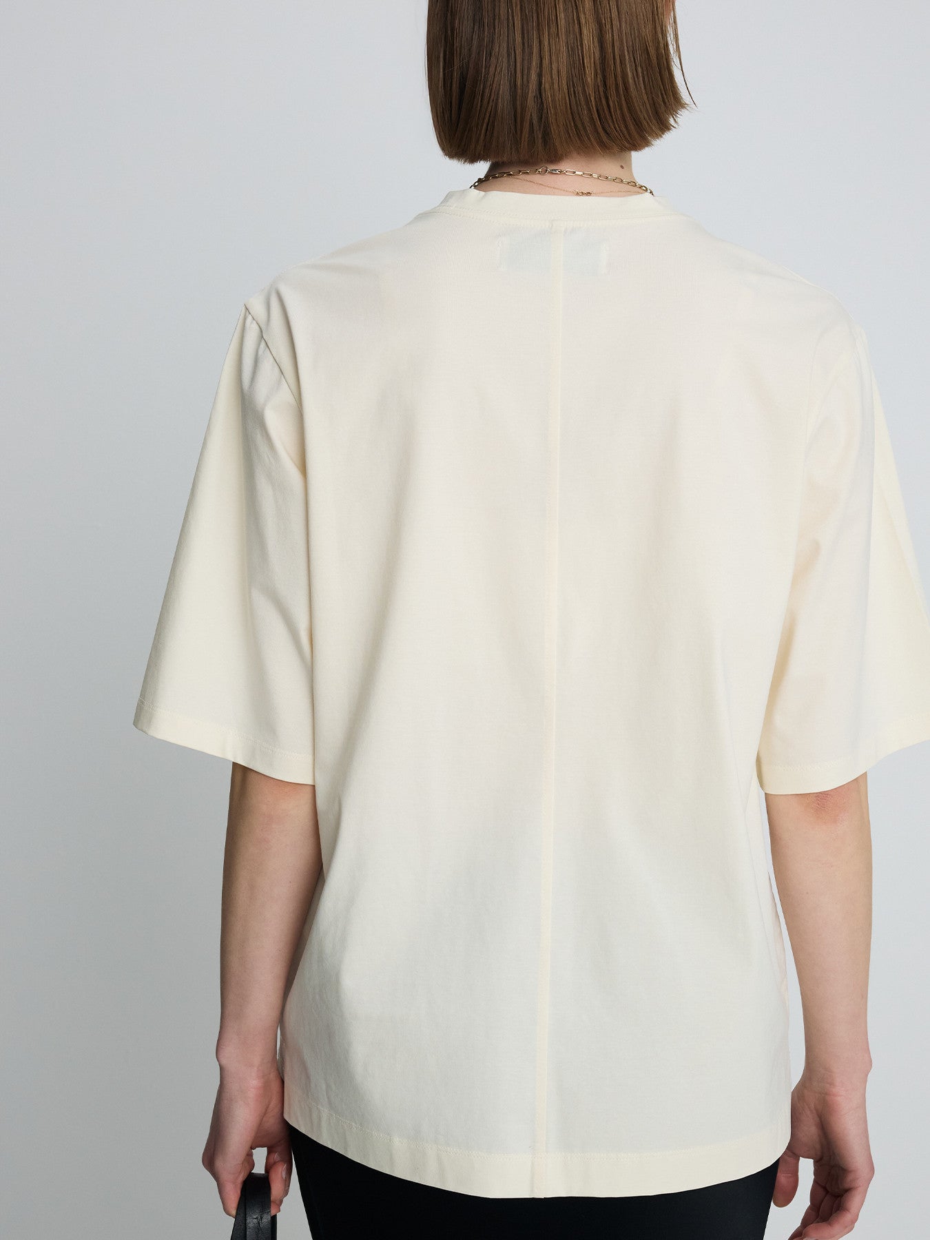 Tonywack - High-Density Relaxed Cotton T-Shirt (Pale Yellow) product image 3 | TRAB K-Fashion Australia