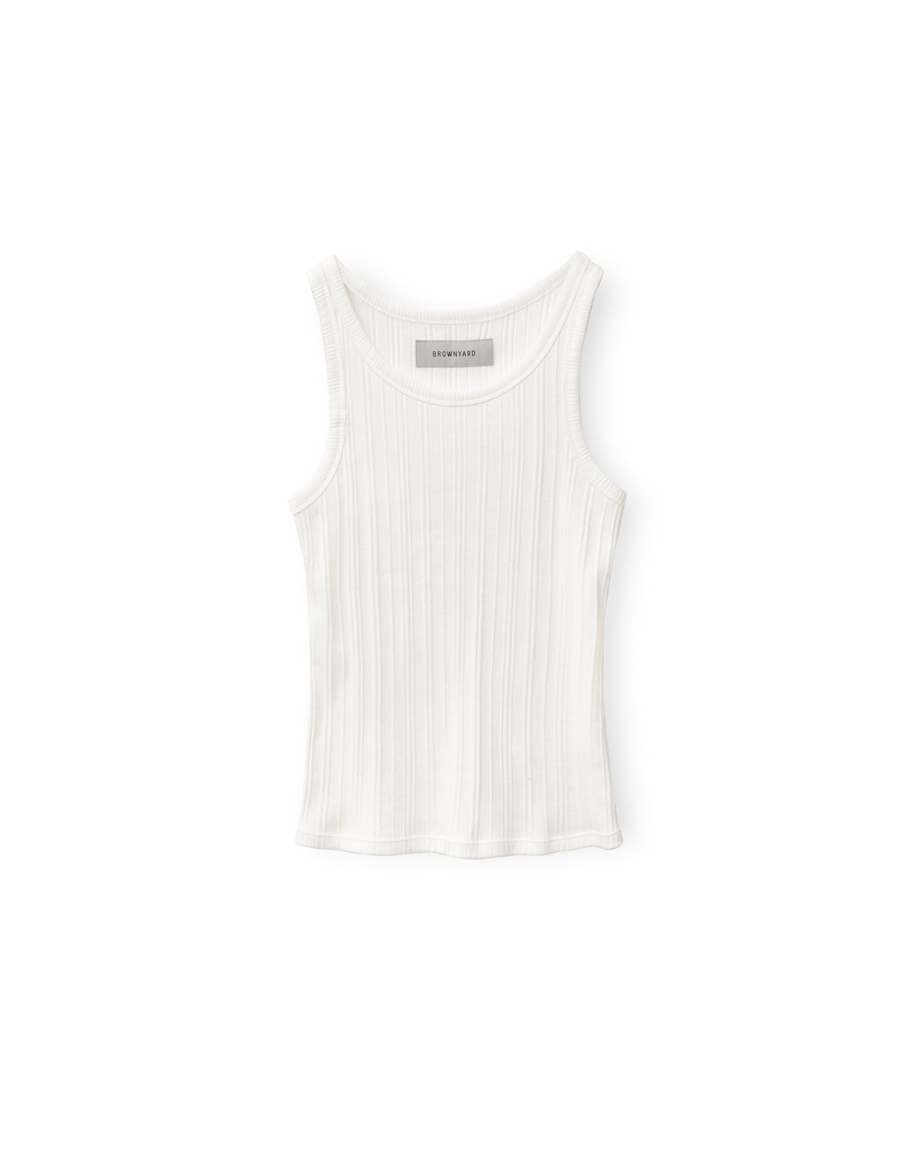 Brownyard - Ribbed Sleeveless Top (Ivory) product image 3 | TRAB K-Fashion Australia