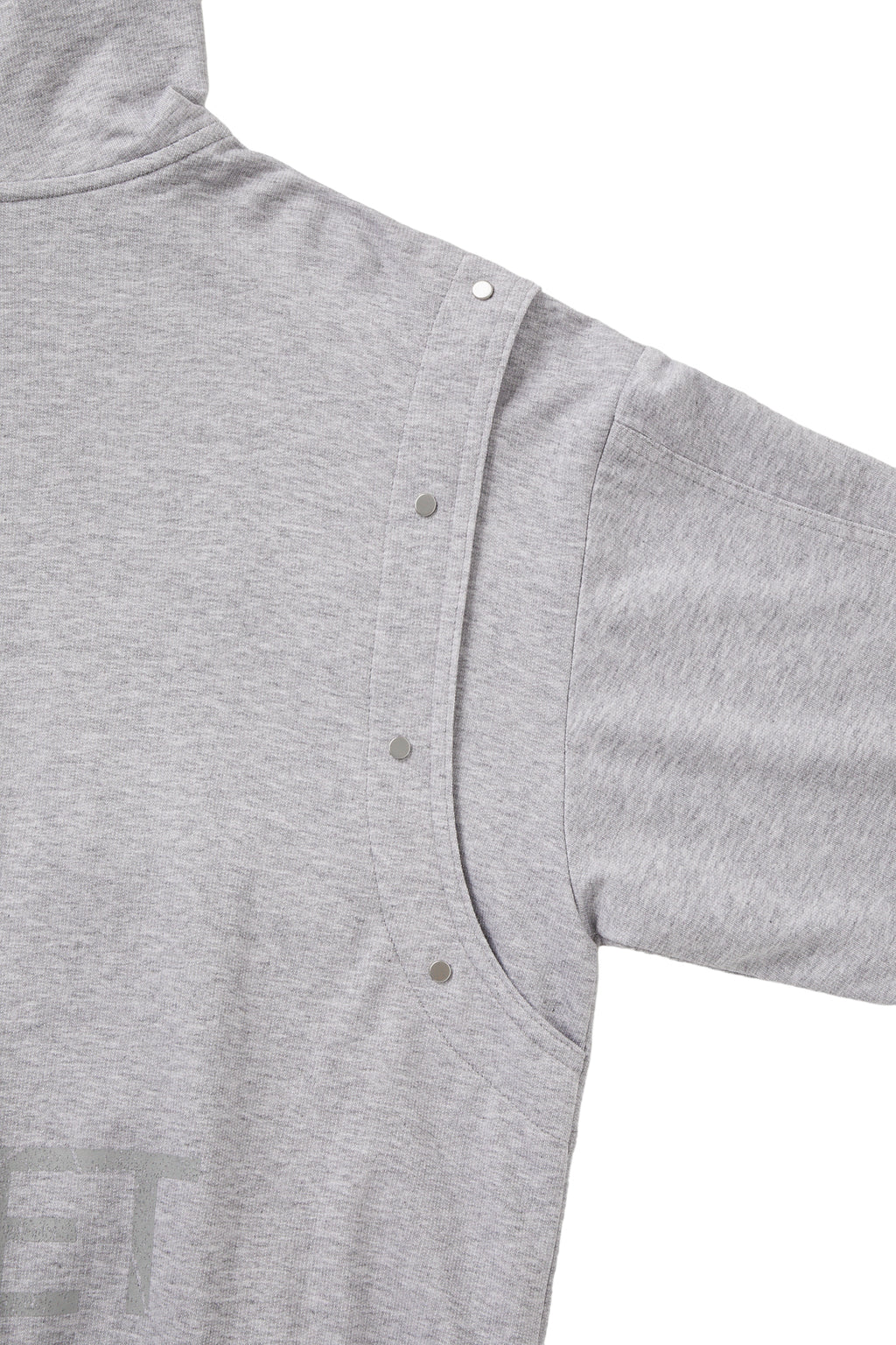 Deinet - Metal Detail Hood Zip Up (Melange Grey) product image 4 | TRAB K-Fashion Australia