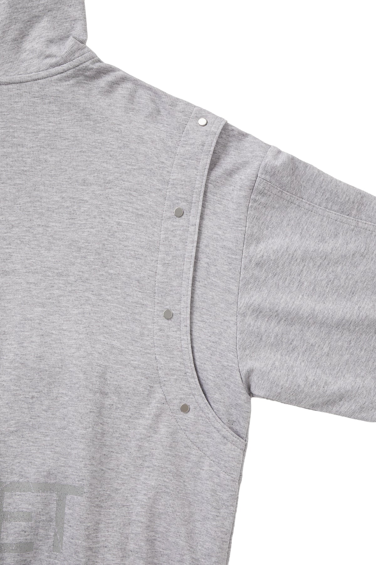 Deinet - Metal Detail Hood Zip Up (Melange Grey) product image 4 | TRAB K-Fashion Australia